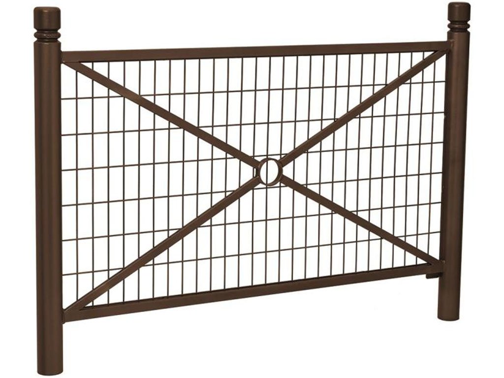 Transenna modello Provence decoro cilindrico Marrone RAL 8017 Con rete 1572 mm