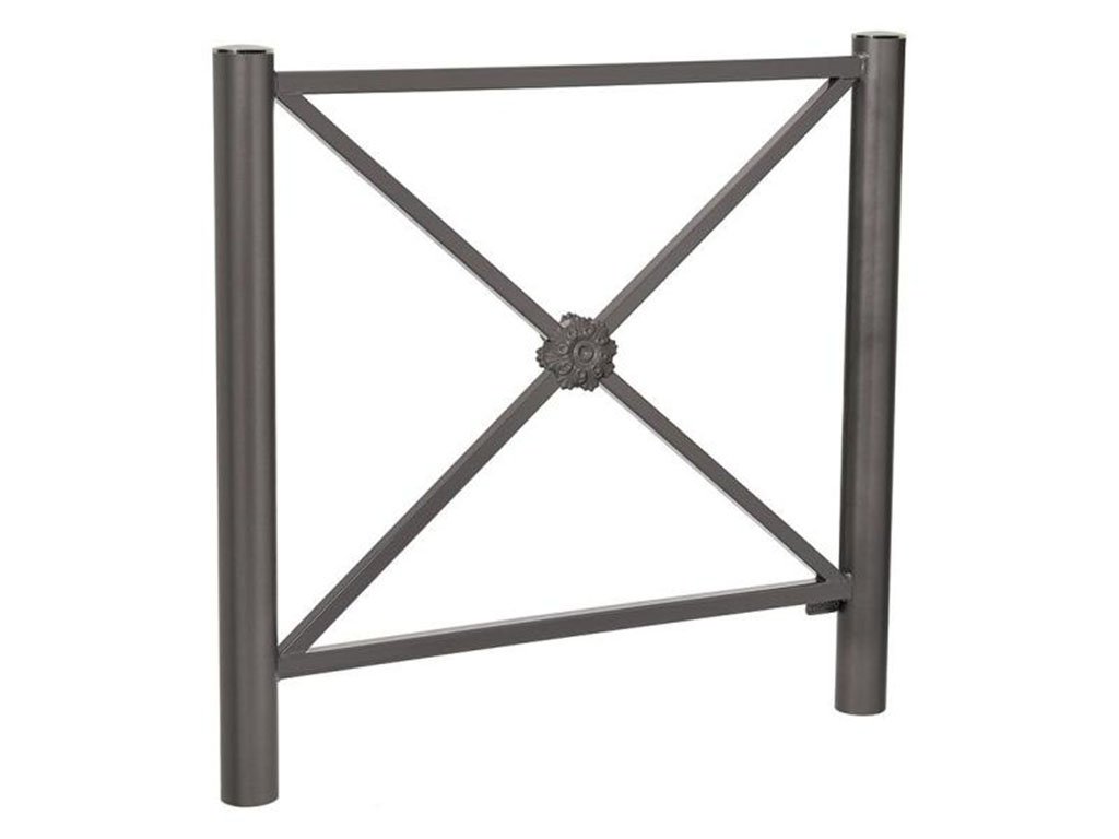 Transenna modello Provence decoro piatto Antracite Con rosetta 1072 mm
