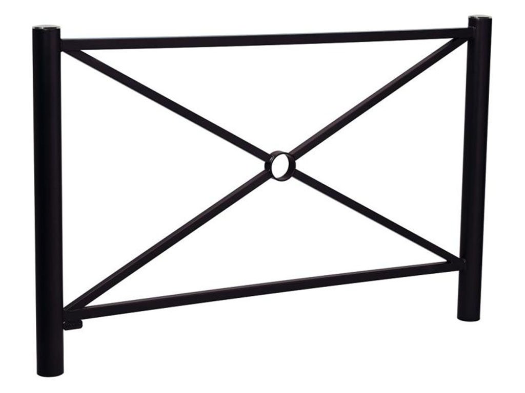 Transenna modello Provence decoro piatto Nero RAL 9005 Semplice 1572 mm