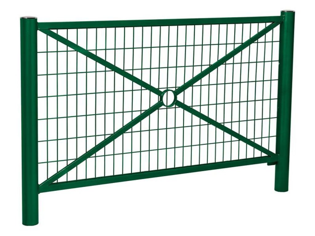 Transenna modello Provence decoro piatto Verde RAL 6005 Con rete 1572 mm