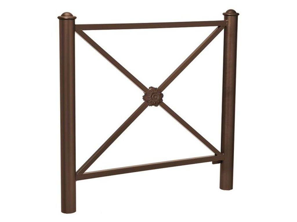 Transenna modello Provence decoro semisferico Marrone RAL 8017 Con rosetta 1072 mm