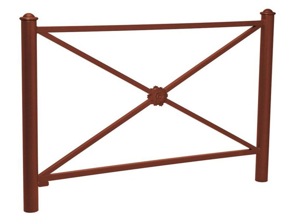Transenna modello Provence decoro semisferico Effetto corten Con rosetta 1572 mm