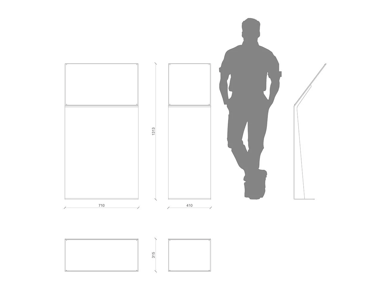 Dimensions Lectern model Modena