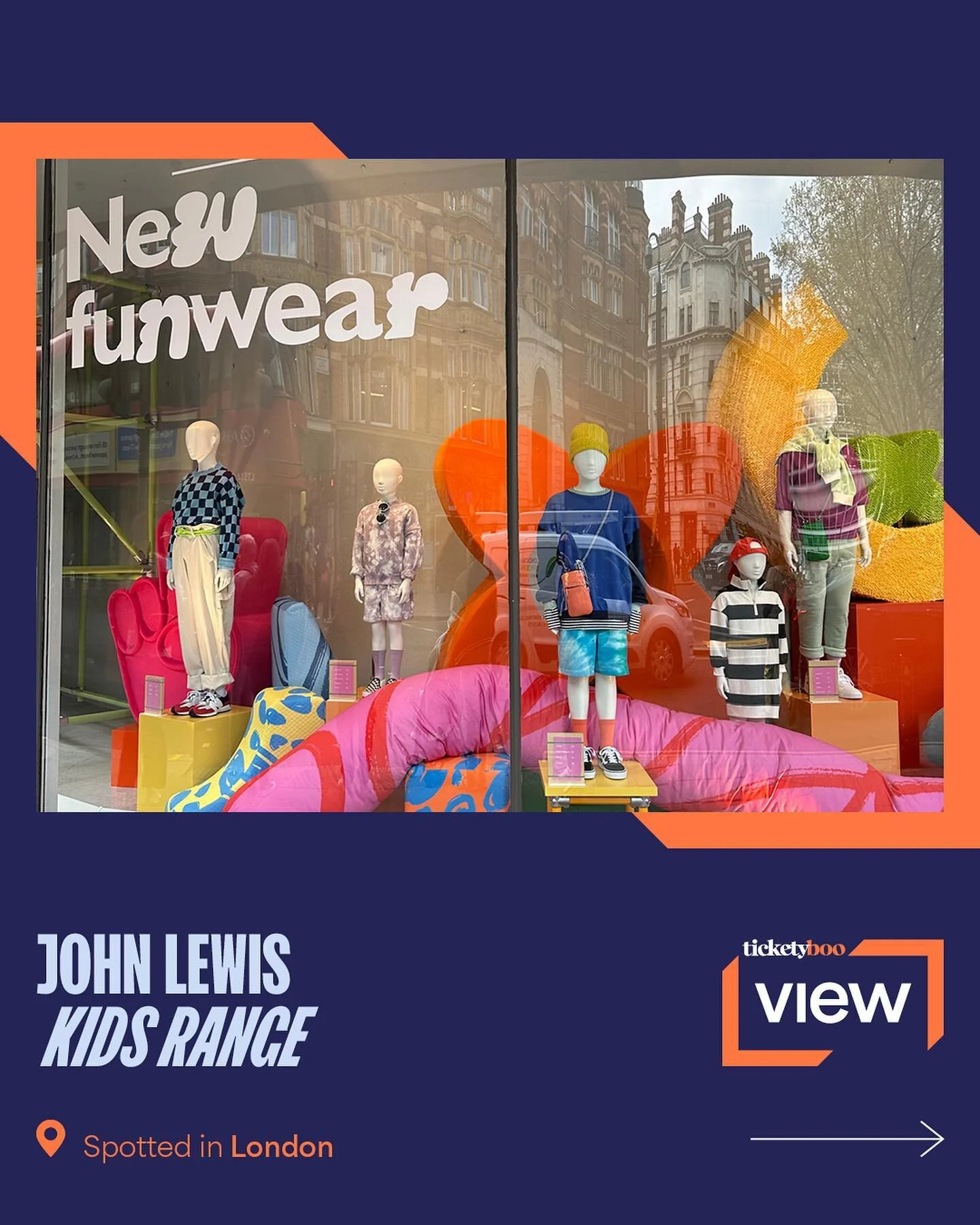 E is for Everyone.

While out with her son our founder @judy_andrews_ spotted the new kids' campaign in @johnlewis windows.

Infact he was the one that spotted it.

It&rsquo;s bold, colourful and above all &ndash; fun.
It has play at its core.

The c