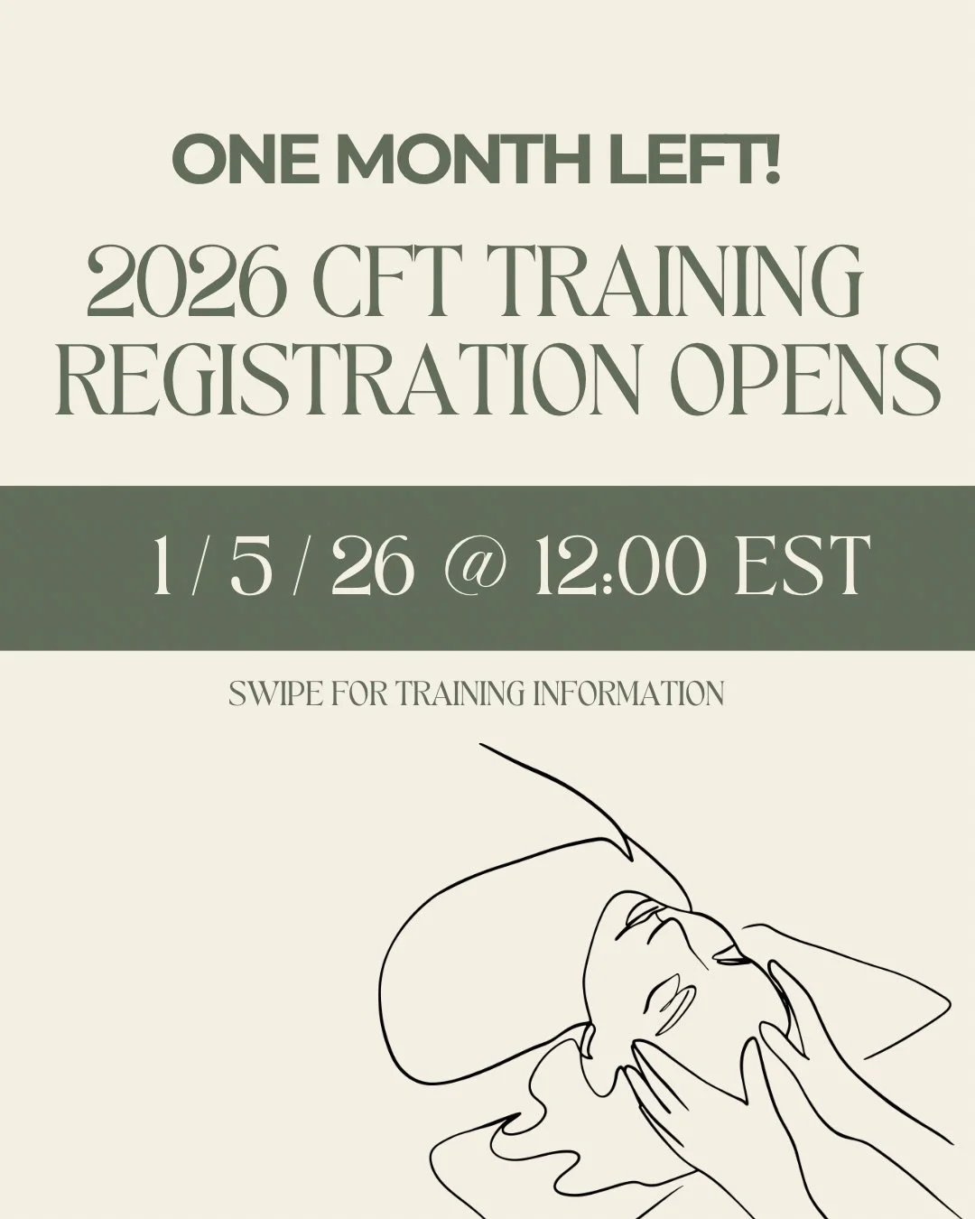 One month til our 2026 CFT trainings open! Set up a reminder to secure your spot!