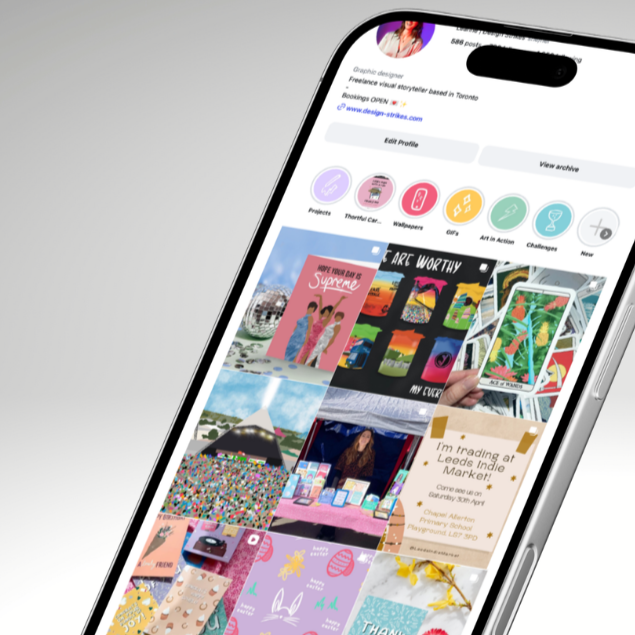 A social media feed on a smartphone