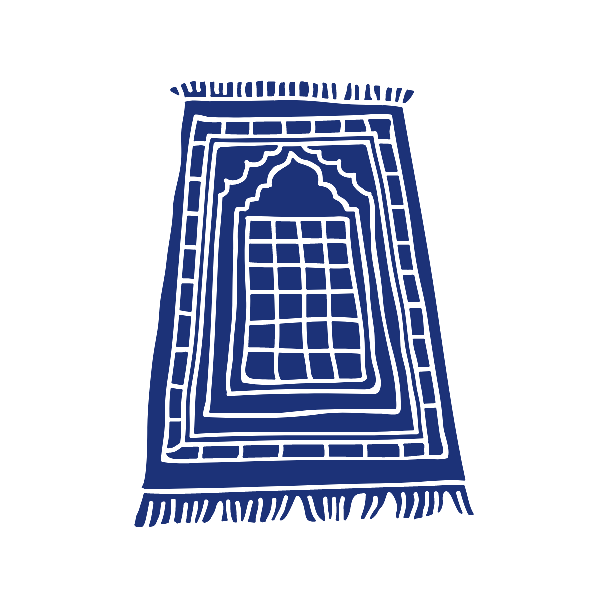 blue illustration of an antique rug