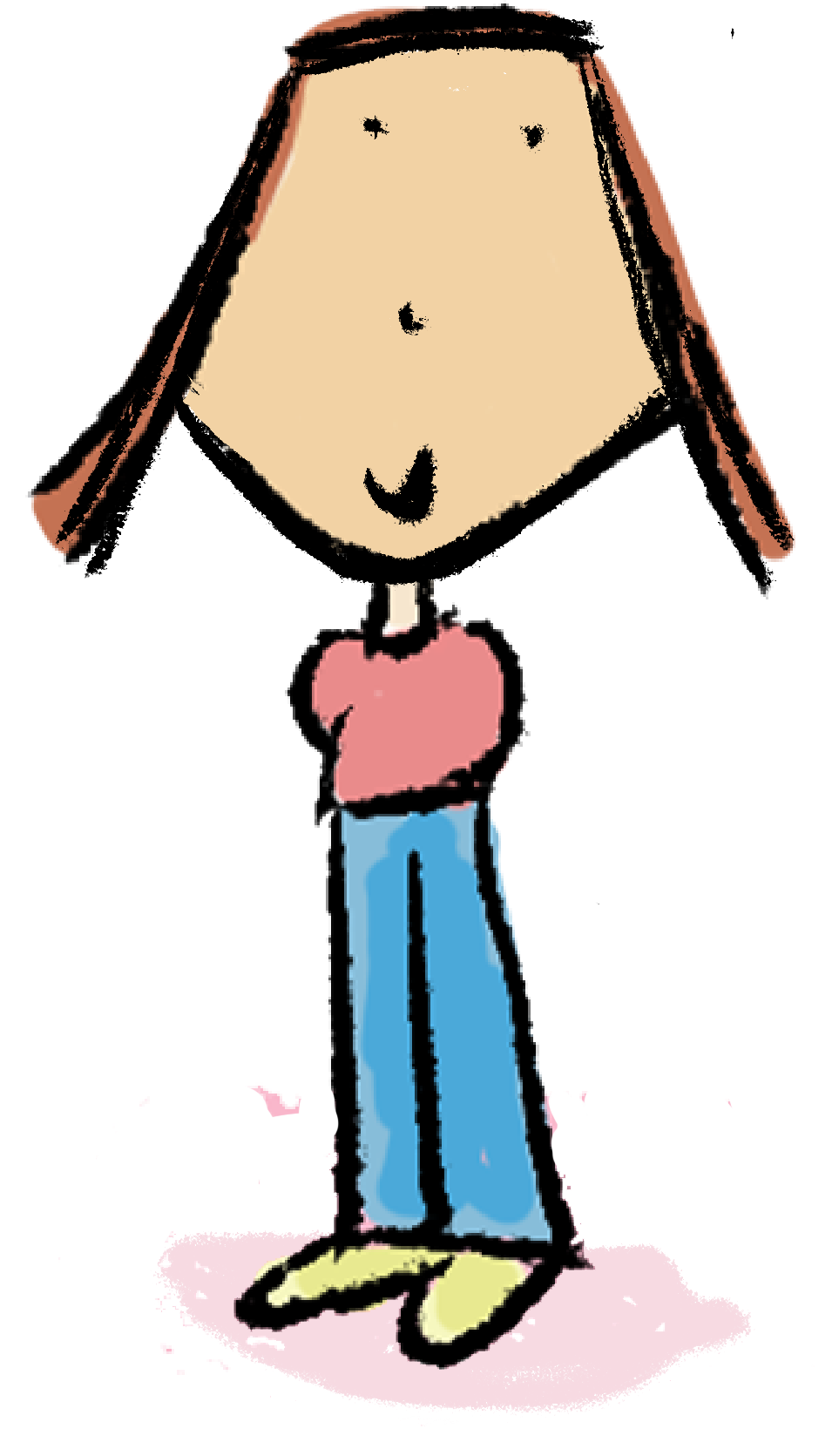 Drawing of girl character Penelope J.  Miller