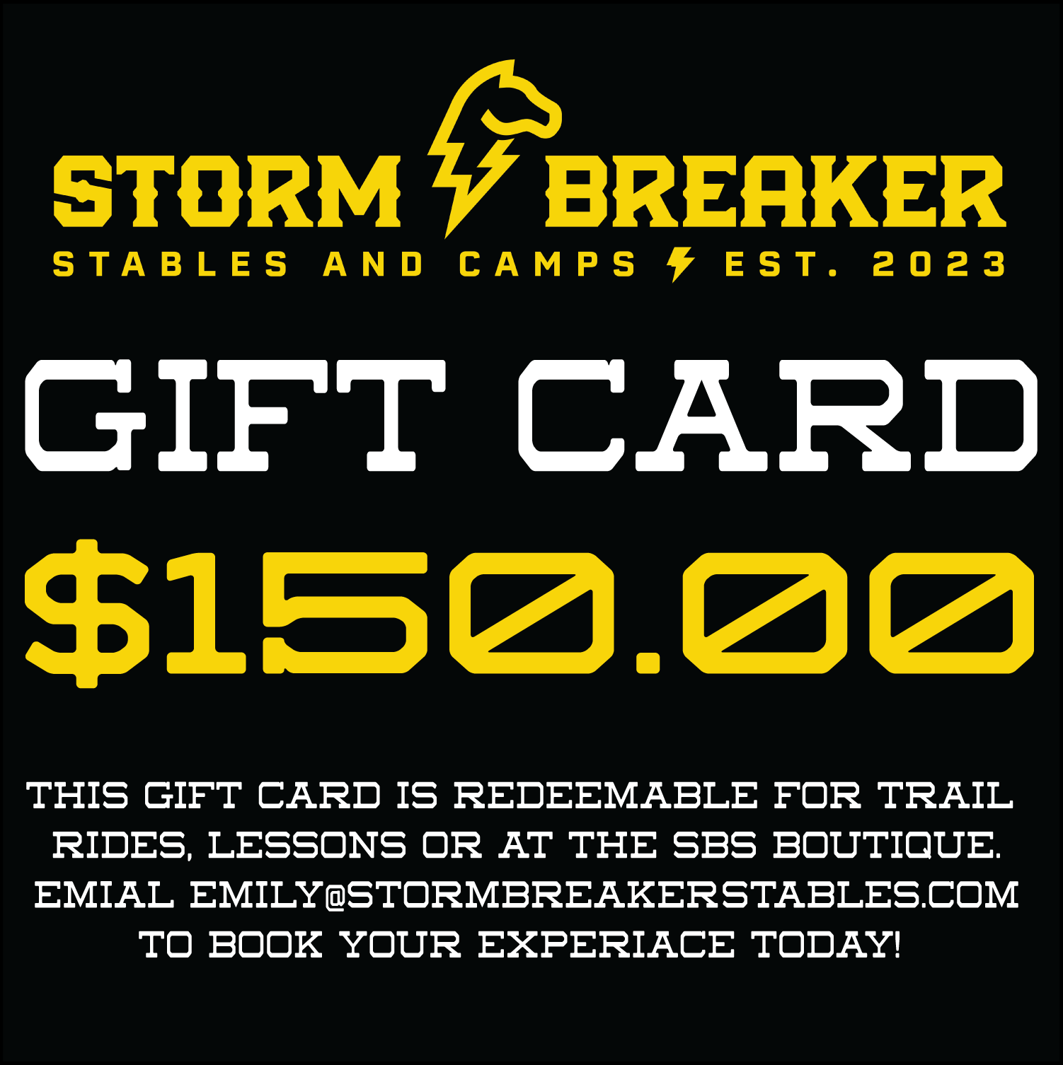 Gift Card - Storm Breaker Stables