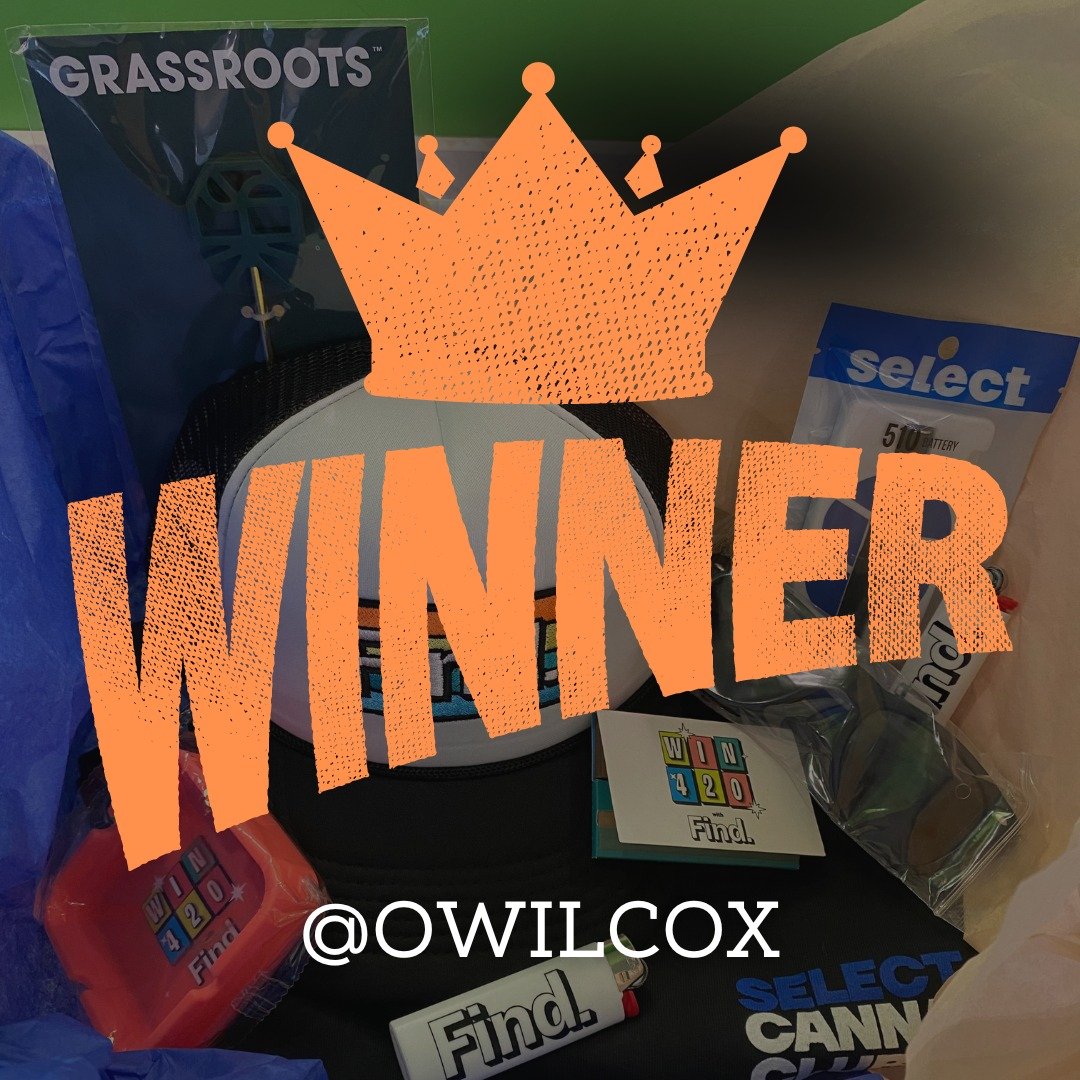 Congrats to @owilcox on winning our #420 prize pack! 🔥 Please DM us to claim your prize!