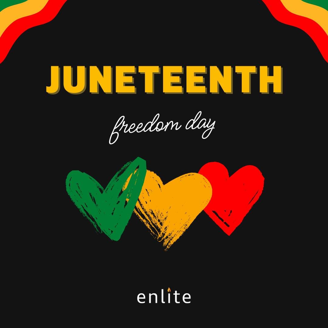 Today, we pause to reflect and honor Juneteenth &mdash; a day commemorating the end of slavery and the enduring fight for equity and justice.
Let us continue to learn, support, and uplift one another. ❤️

#Juneteenth #FreedomDay #StrongerTogether