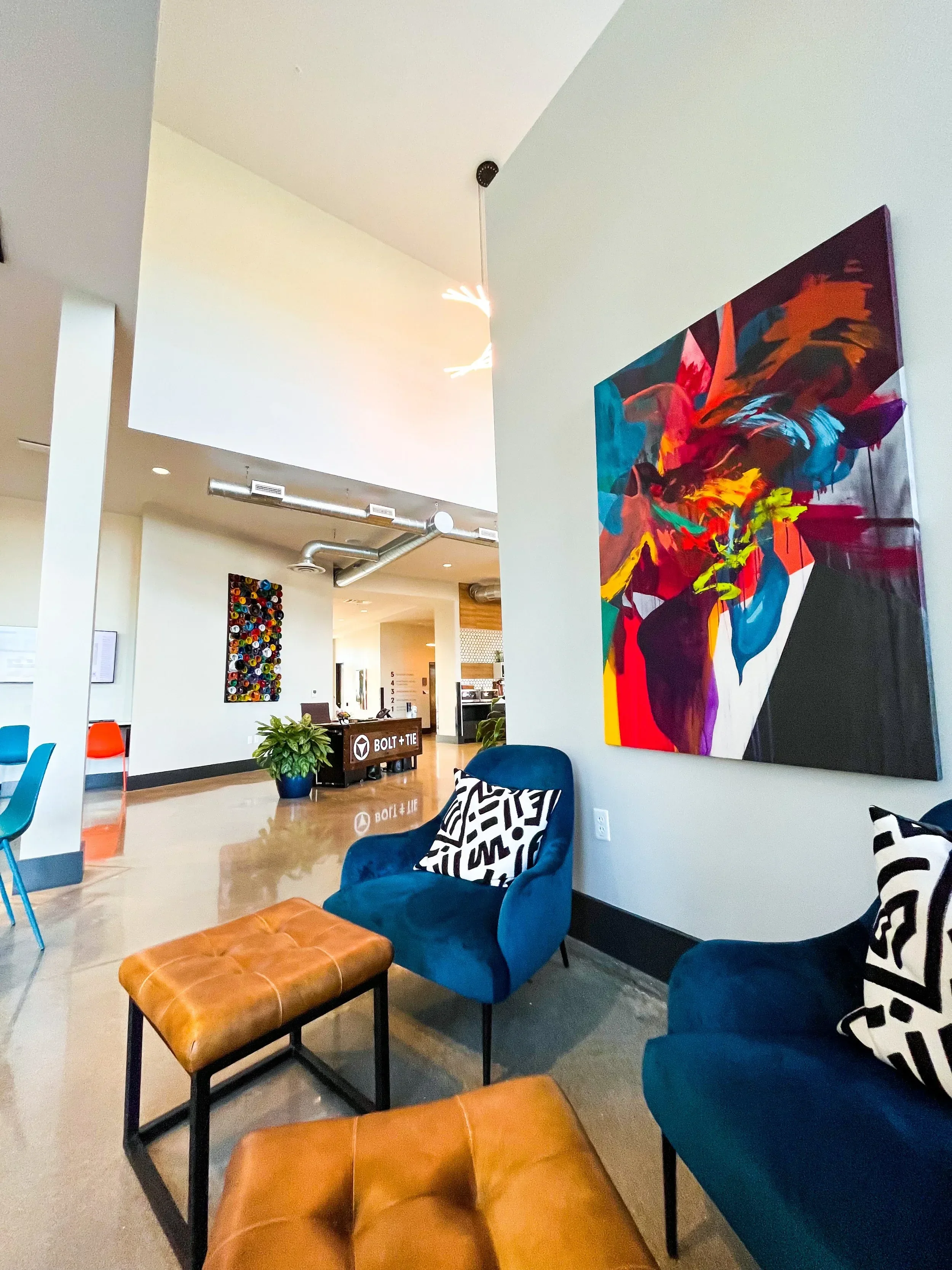 Custom coworking space at Elevate Office Suites
