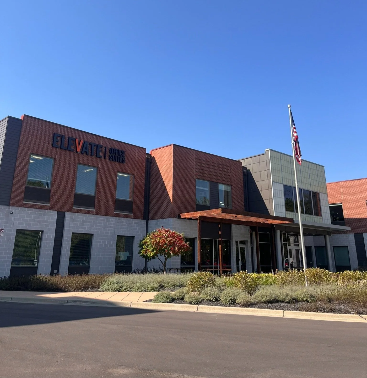 Exterior of Elevate Office Suites in Brownsburg, IN