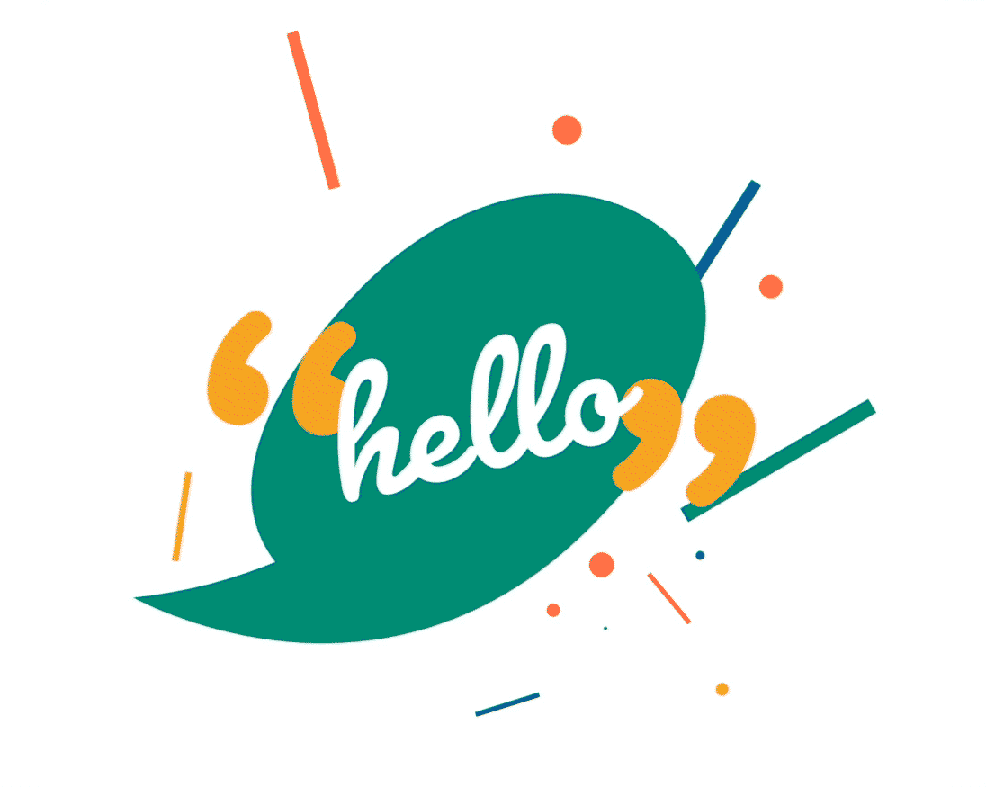 Hello speech bubble