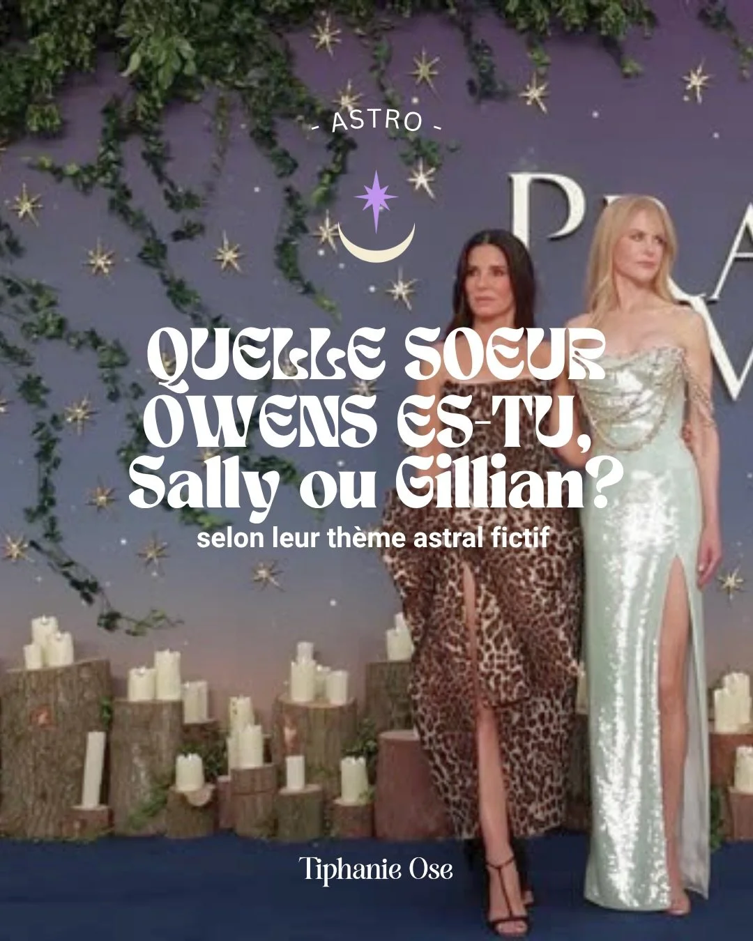 Quelle s&oelig;ur Owens es-tu Sally ou Gillian ? 🕯️🔮

Parce que Practical magic 2 est sorti cette semaine, je me suis replong&eacute;e dans ce film doudou qui me suit depuis tant d&rsquo;ann&eacute;e 🥰 

Je me suis amus&eacute;e &agrave; leur cons