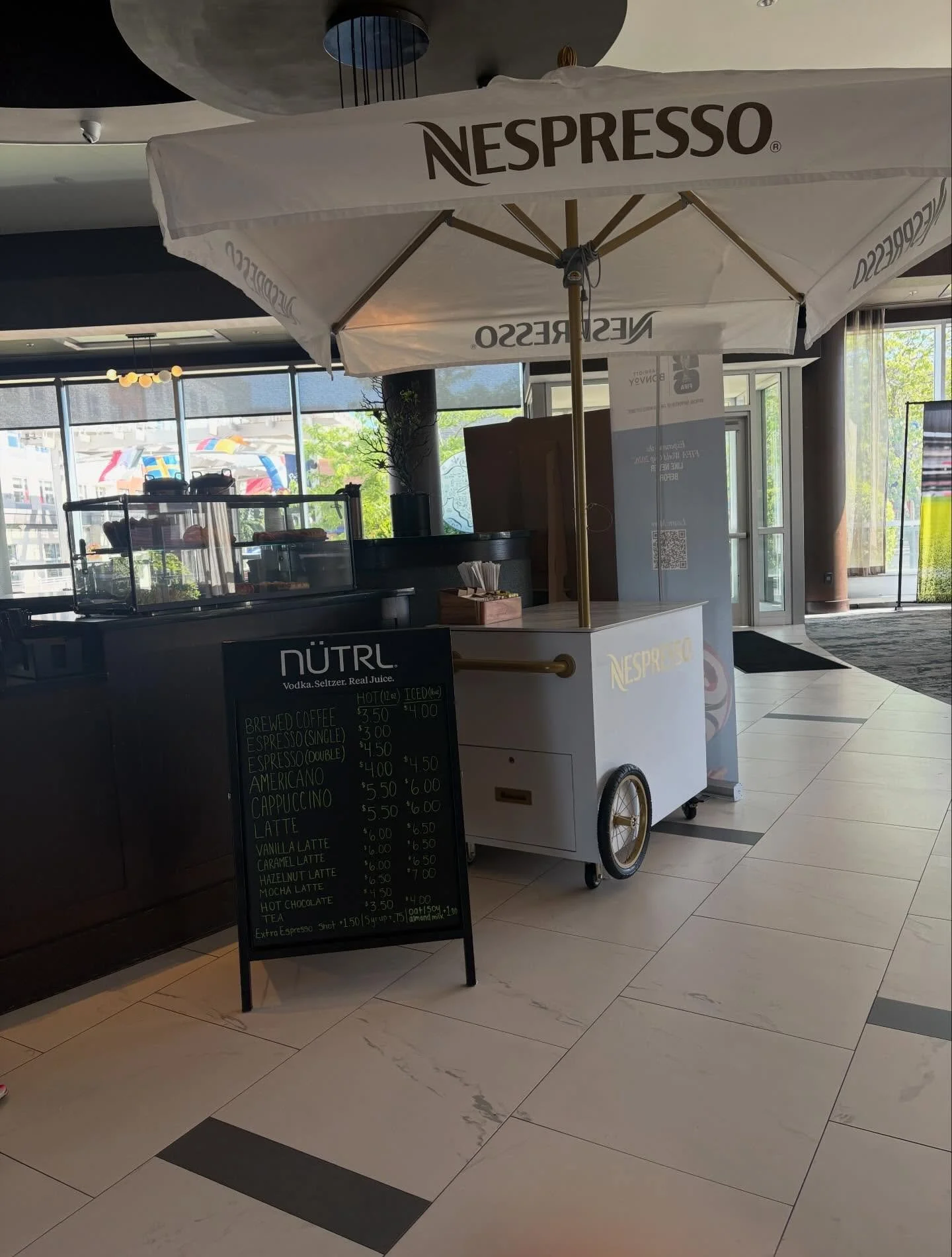 Corner Kick Cafe is open! 6:30am Daily! Serving up lattes, specialty coffees, pastries and much more.  Come on by and get your day started right.  @nespresso