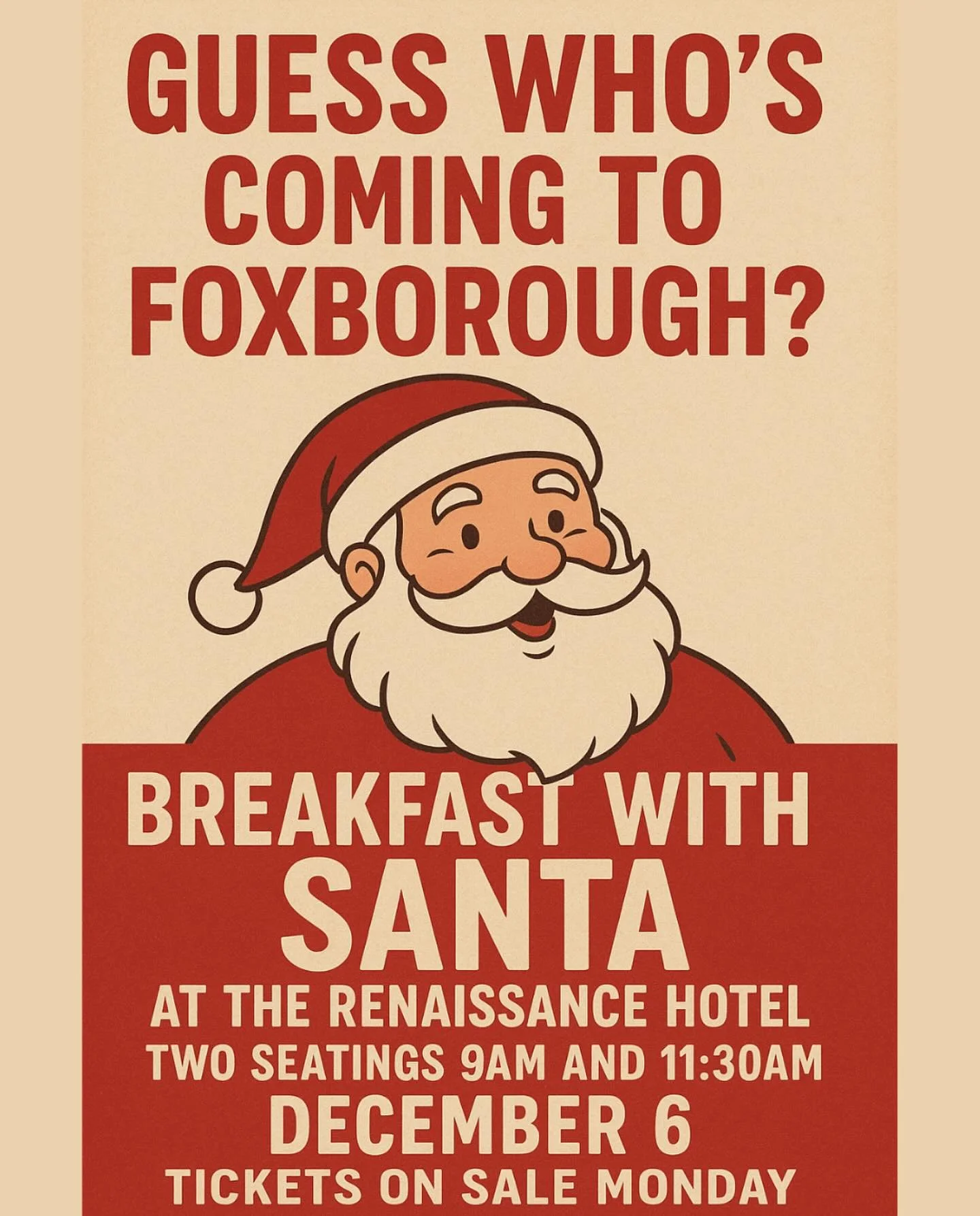 Guess who&rsquo;s coming to town! 🎄🎅

Join us for our for our Annual Breakfast with Santa Buffet ❤️💚

Pictures with Santa 📸
Omelette Station 🍳
Desserts and more 🍪🥛

Registration opens Monday 📅