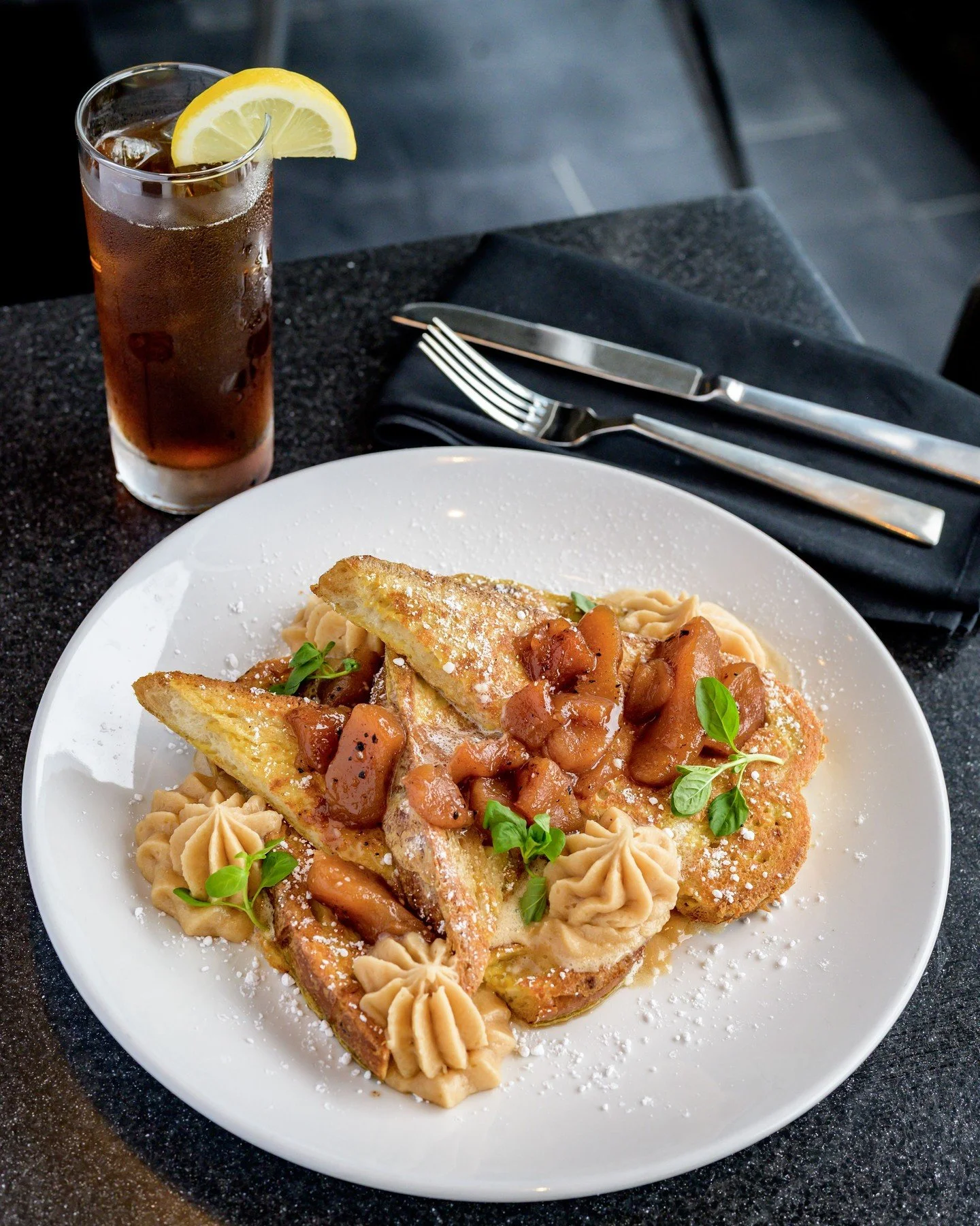 Rise and shine, Patriot Place! ✨ Indulge in our Caramel Apple French Toast, a brunch dream come true. Fluffy toast, roasted apples, rich whipped caramel, and a drizzle of authentic New England Maple Syrup. It's comfort, leveled up, and the perfect st