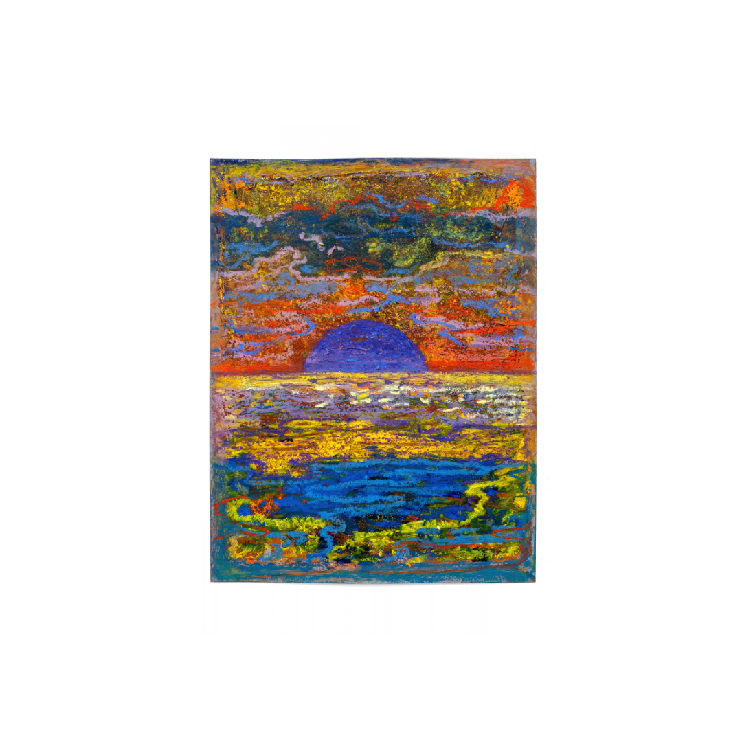 Little Sky Study #4, 2026 | Acrylic & Oil Pastel on Paper | 11 x 8.5" | $1600