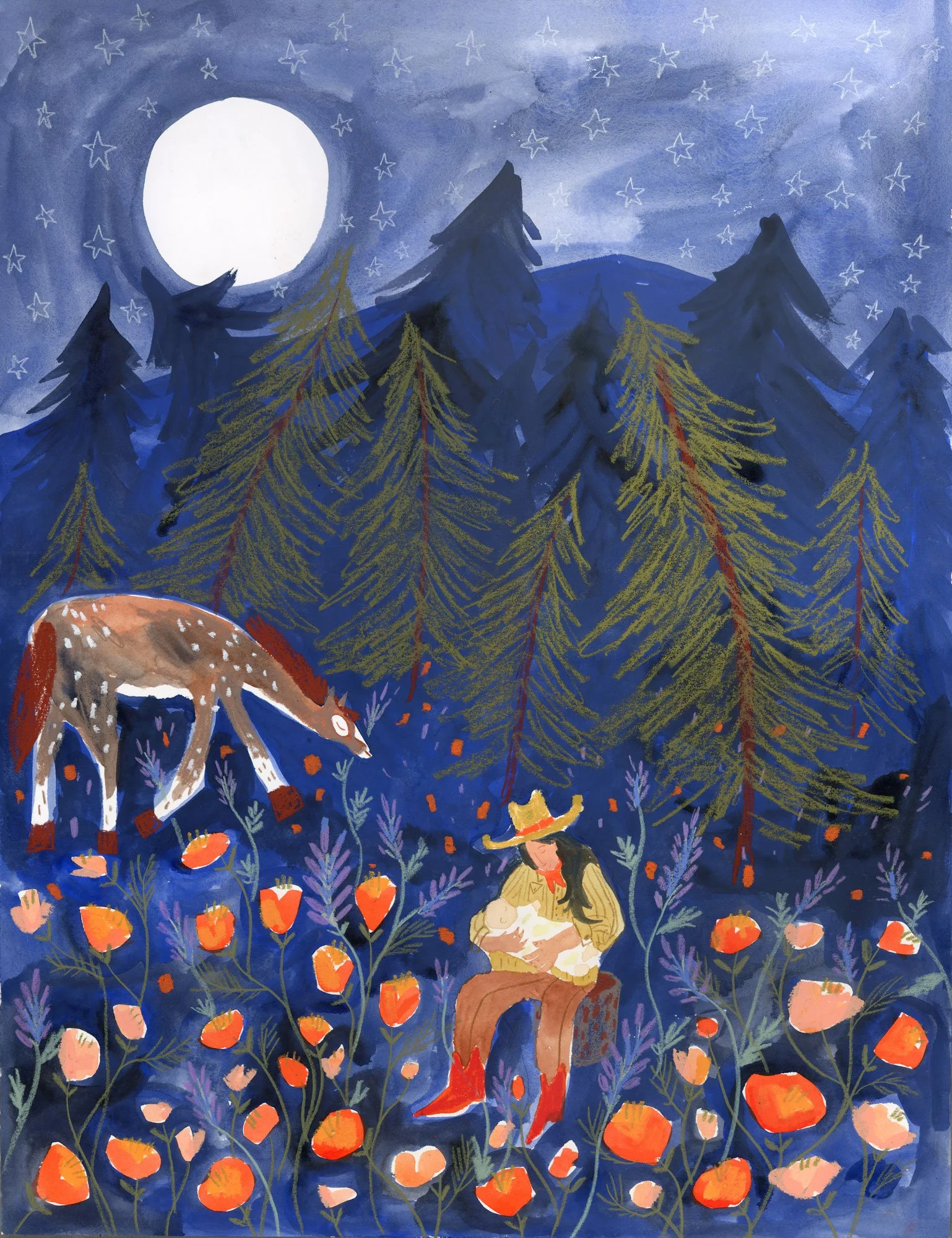 Melissa-Lakey-Under-the-pines-and-stars-18x24.jpg