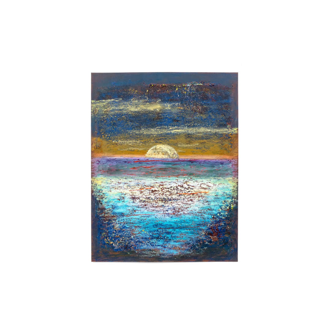 Little Sky Study #6, 2026 | Acrylic & Oil Pastel on Paper | 11 x 8.5" | $1600