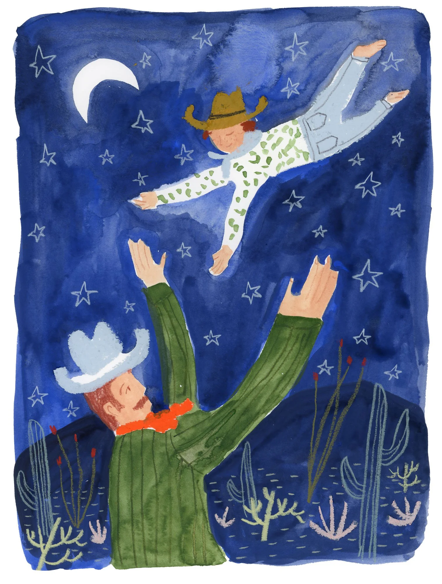 Melissa Lakey | I’ll Always Catch You | Mixed Media on Paper (Framed) | 12 x 9" | $675 | SOLD