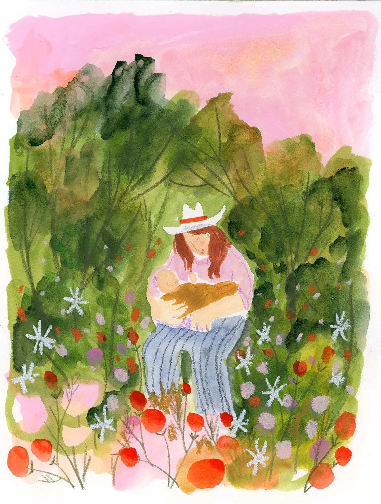Melissa-Lakey-Together-in-the-Flowers-9x12.jpg