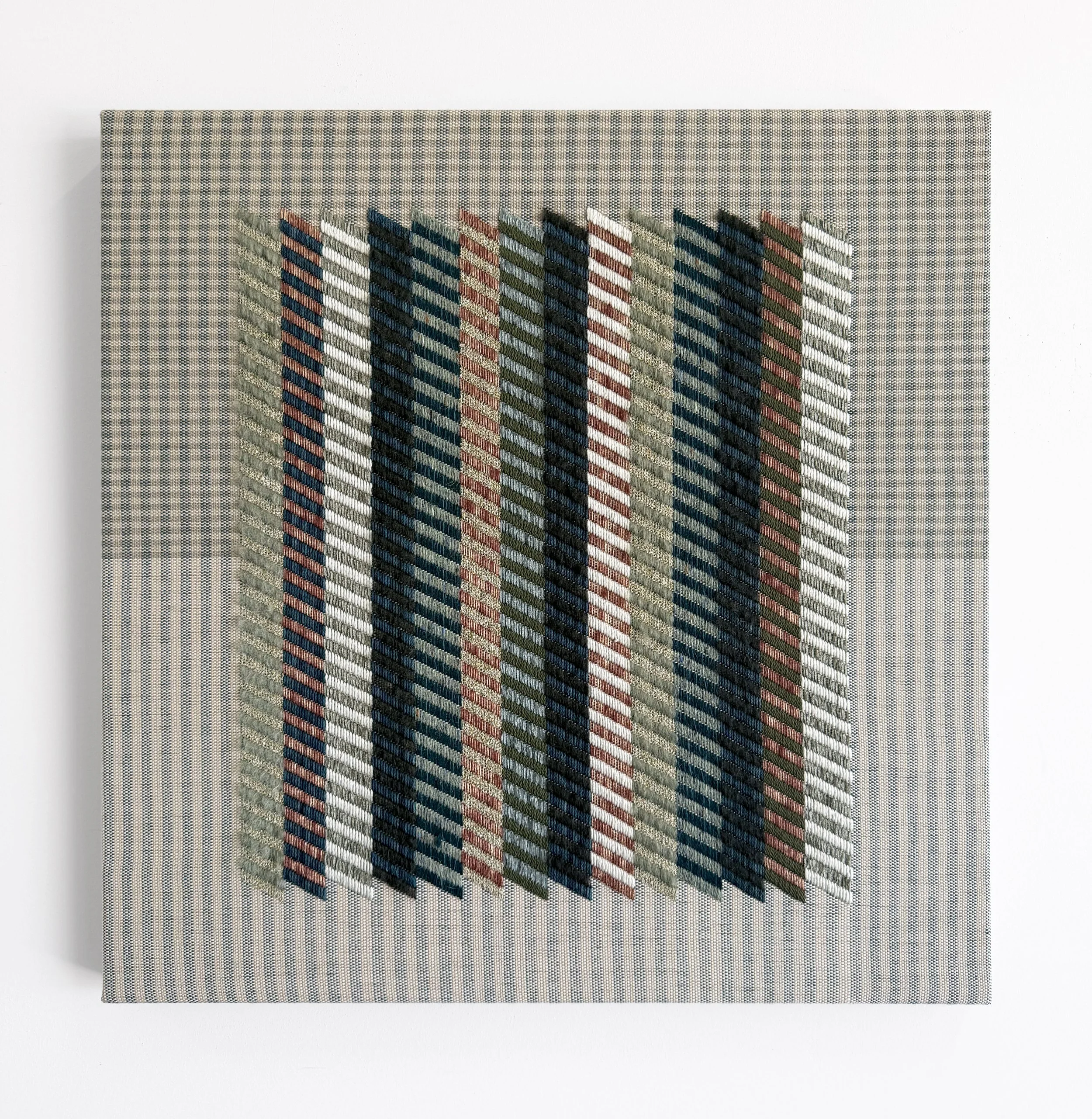 Tally III | Cotton, silk, wool, mohair, chenille | 24 x 24” | $2200