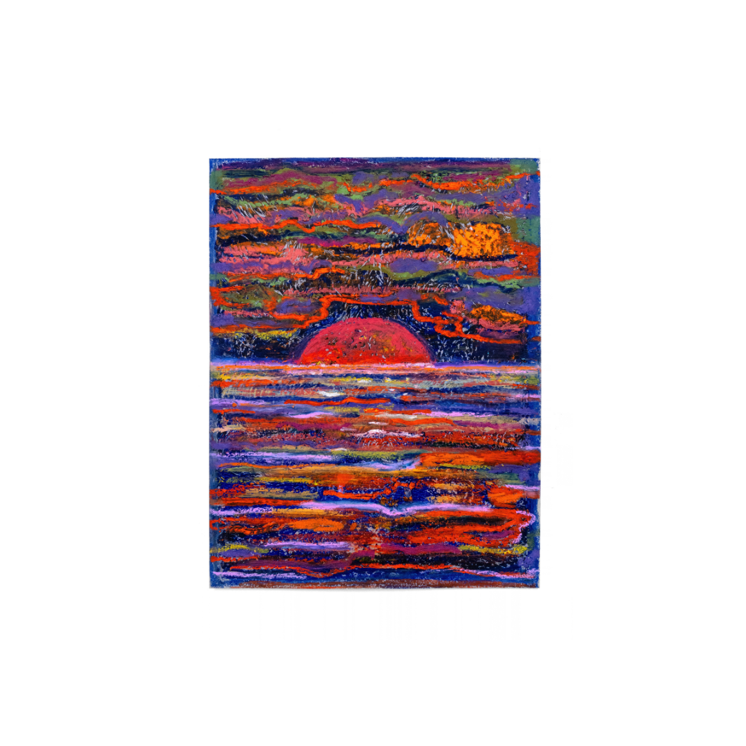 Little Sky Study #5, 2026 | Acrylic & Oil Pastel on Paper | 11 x 8.5" | $1600