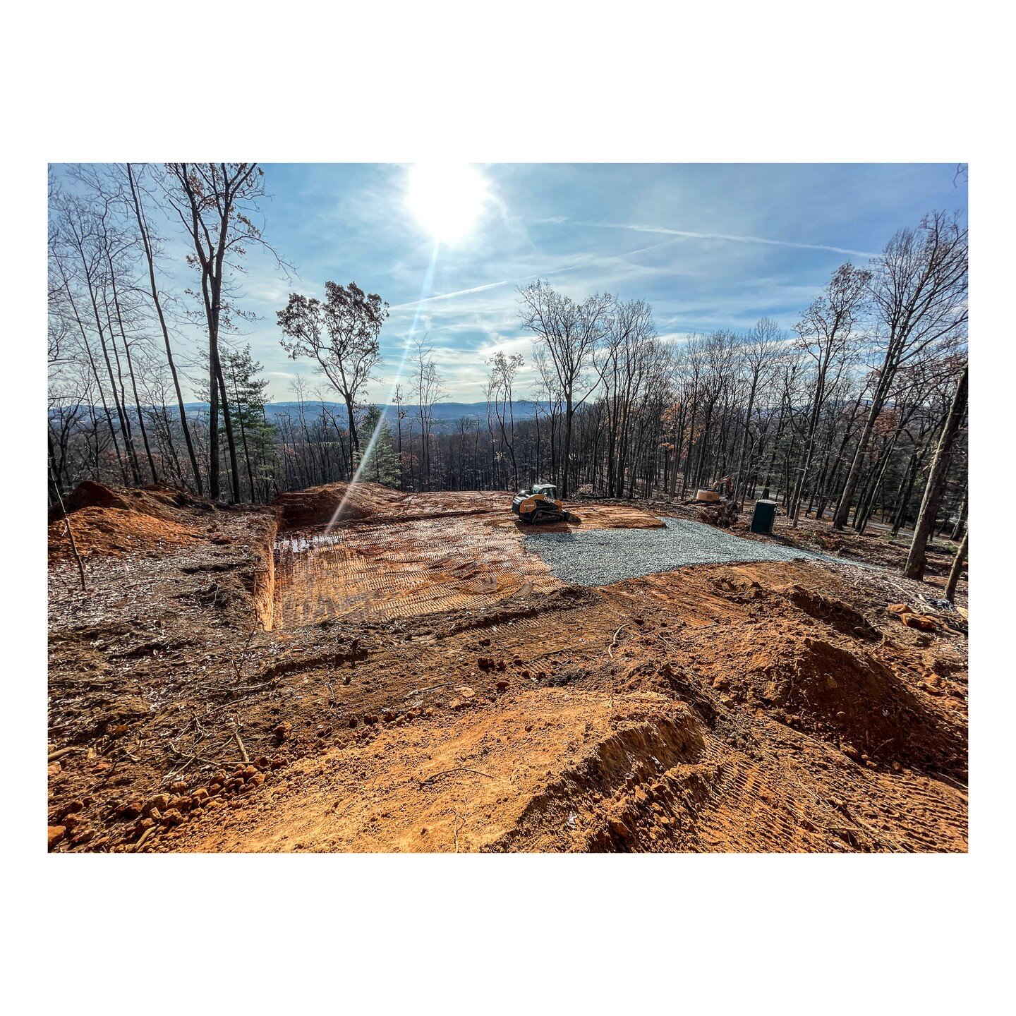 beautiful day to break ground on a new residence outside of Charlottesville #residentialdesign #architecture #wip #construction #charlottesville #turnermountain #twostreetstudio