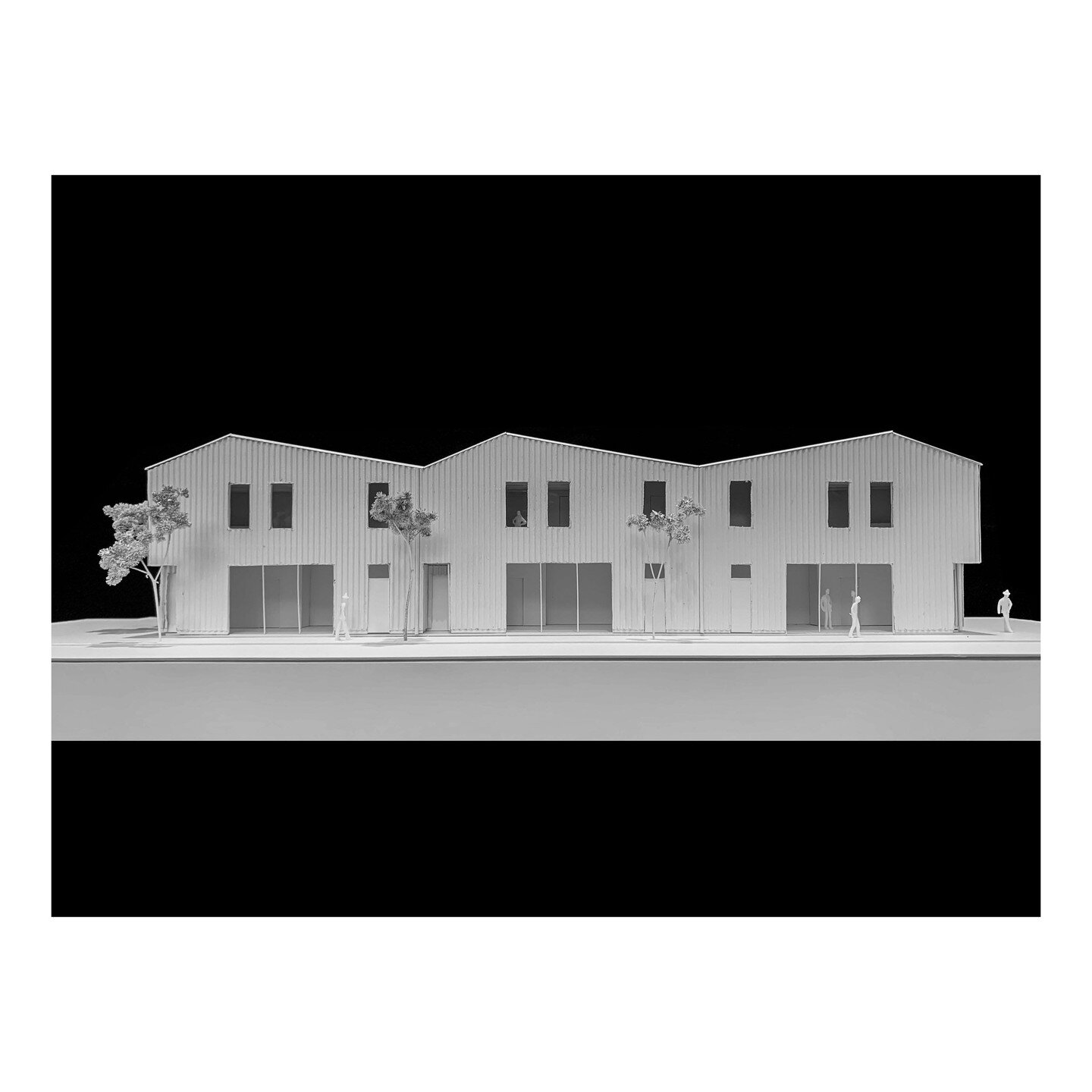 Proposal for three live / work units in Church Hill #liveabovetheshop #modelmonday #architecturalmodel #livework #contextual #architecture #richmond #virginia