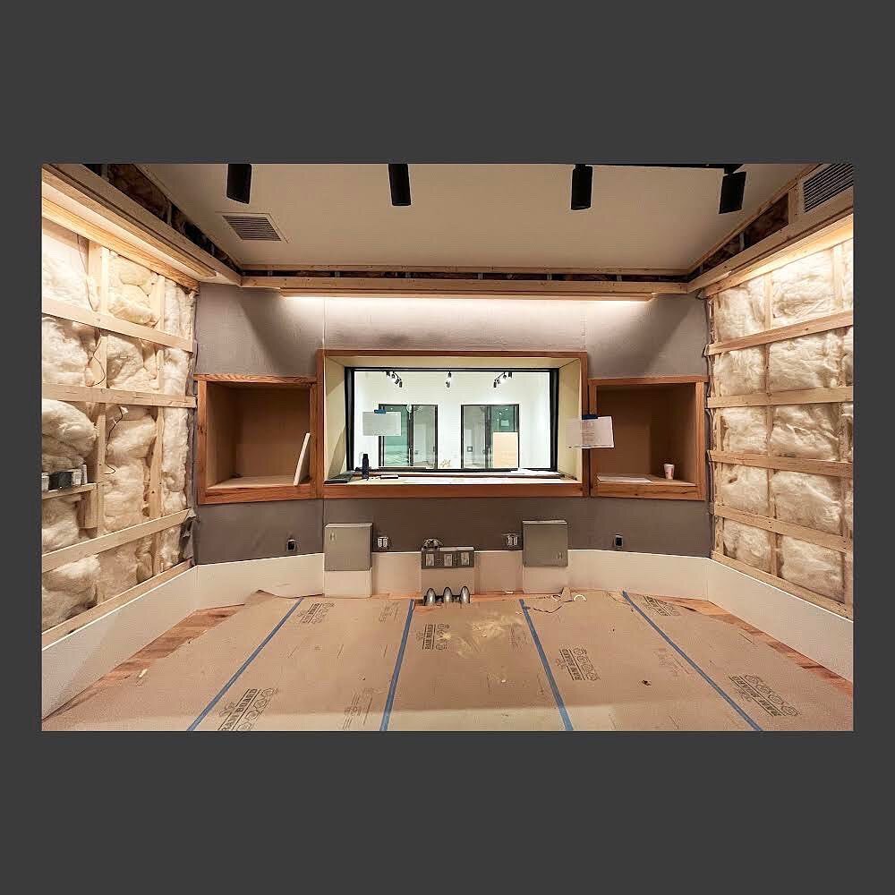#constructionprogress at our Scott&rsquo;s Addition recording studio. The acoustic assemblies in this project are crazy - it was a lot of fun working with the acoustic engineers at @acentechpics! #recordingstudio #studiolife #adaptivereuse #musicmaki