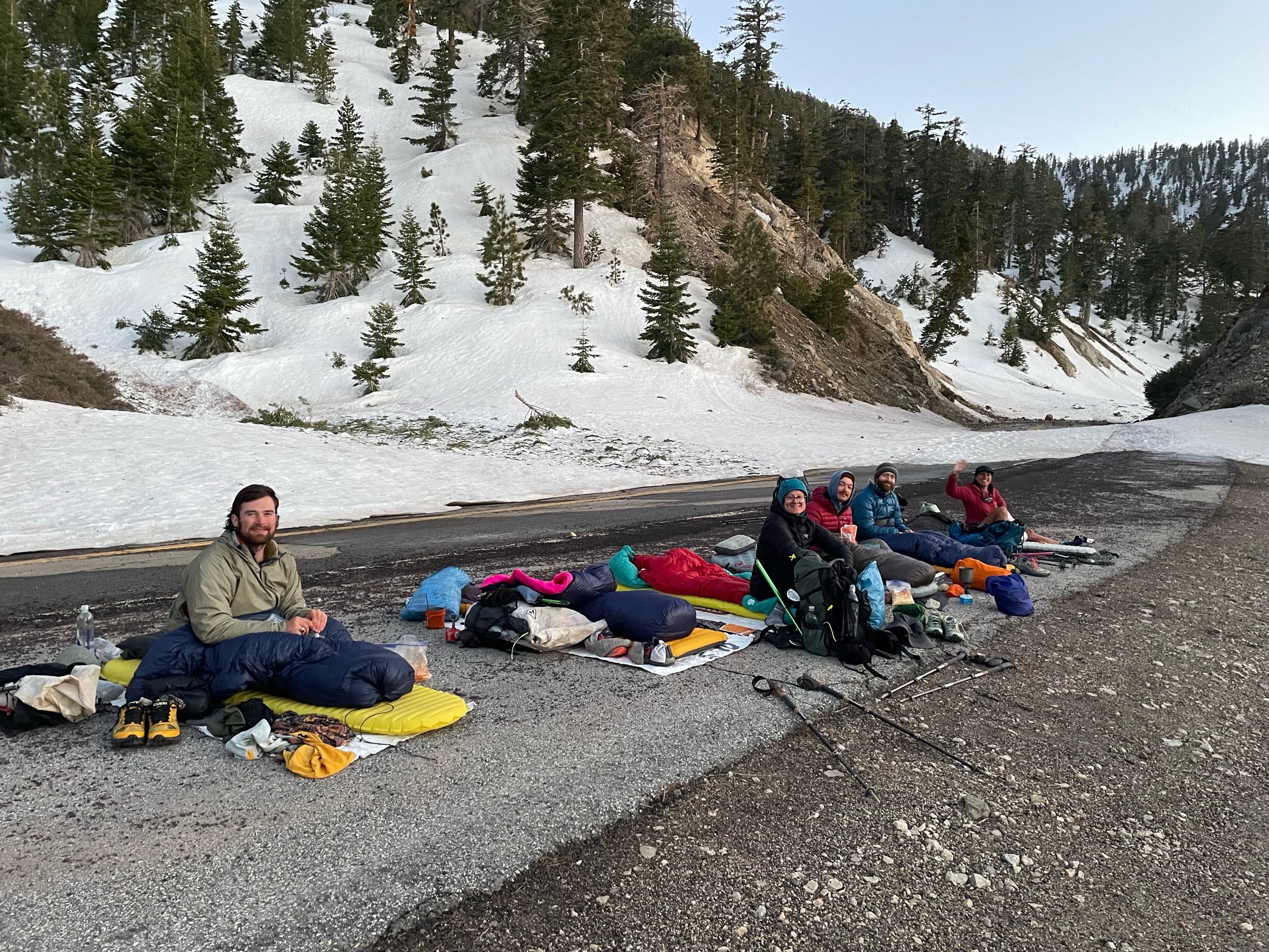 Cowboy camping on Highway 2