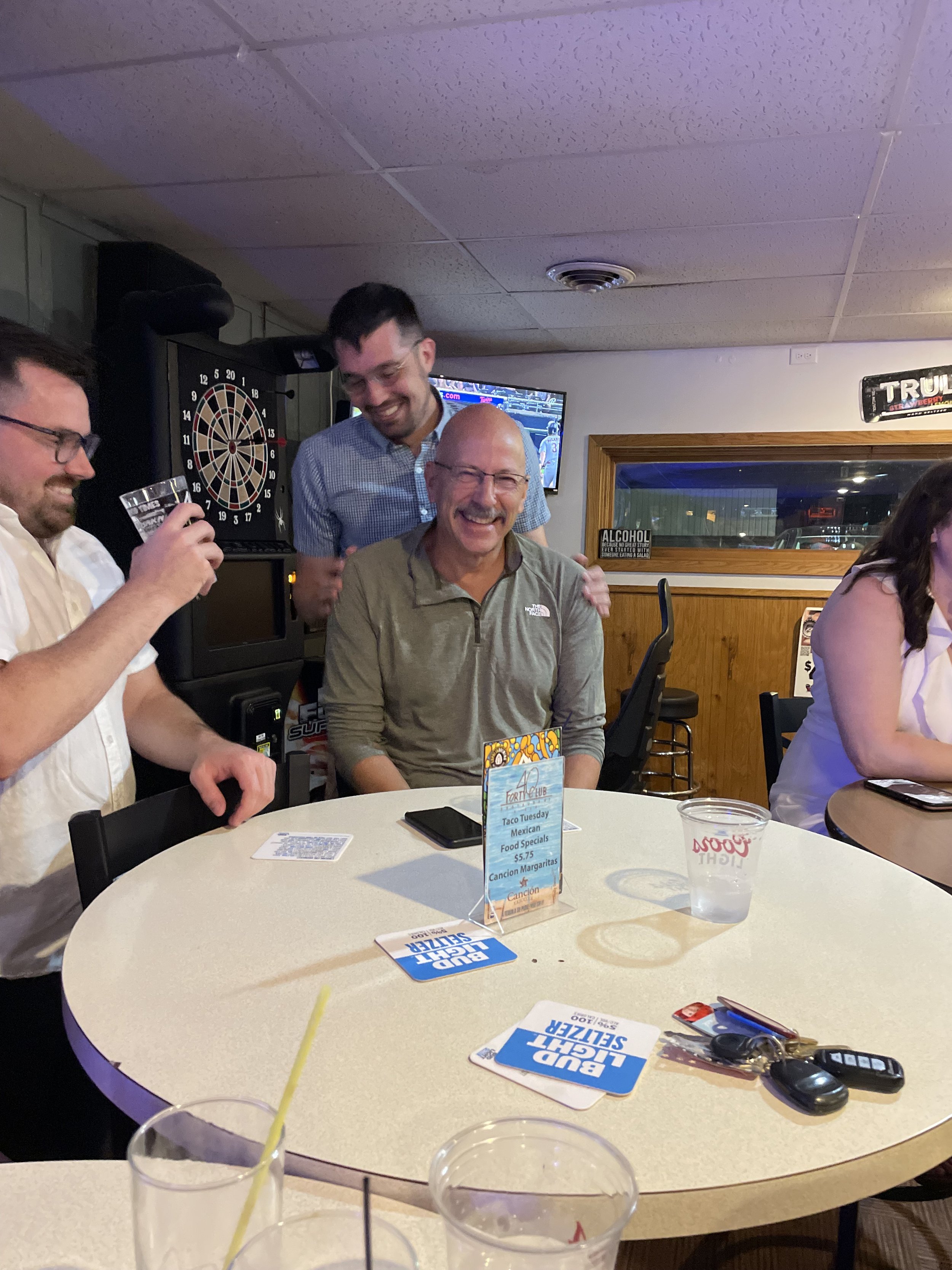 Having fun at the hotel restaurant