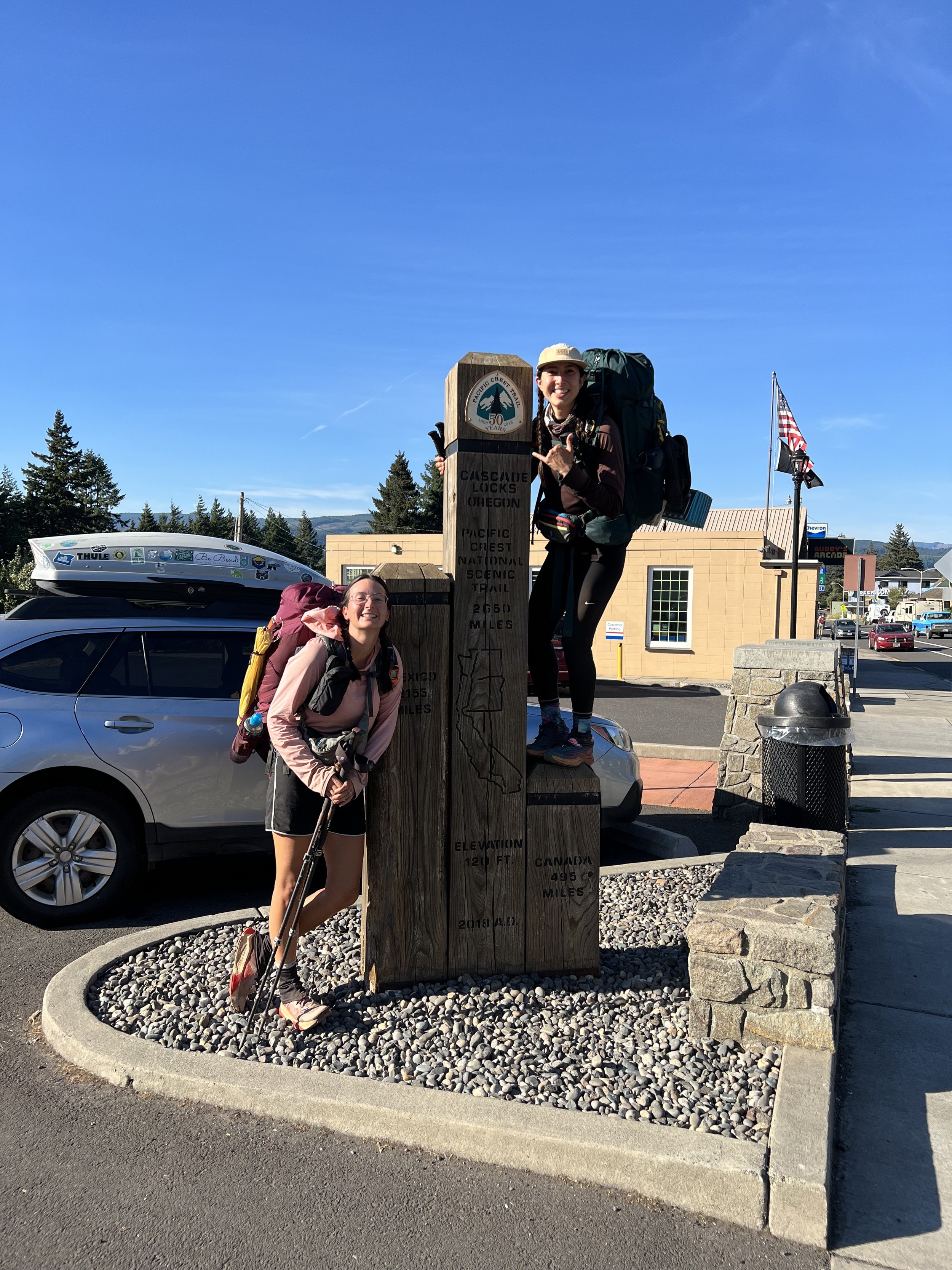 A PCT trail monument!