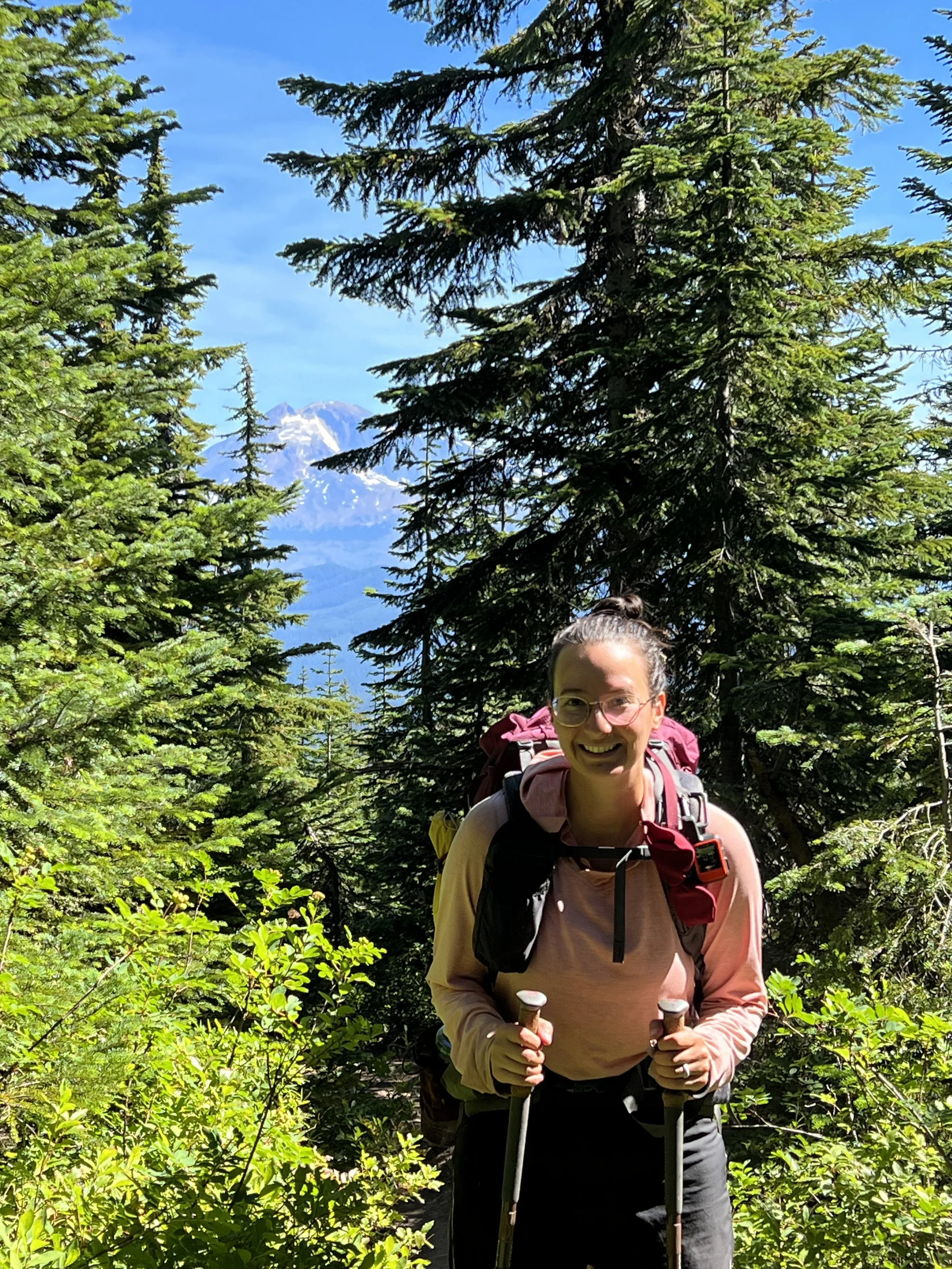 Getting a peek at Mt. Adams