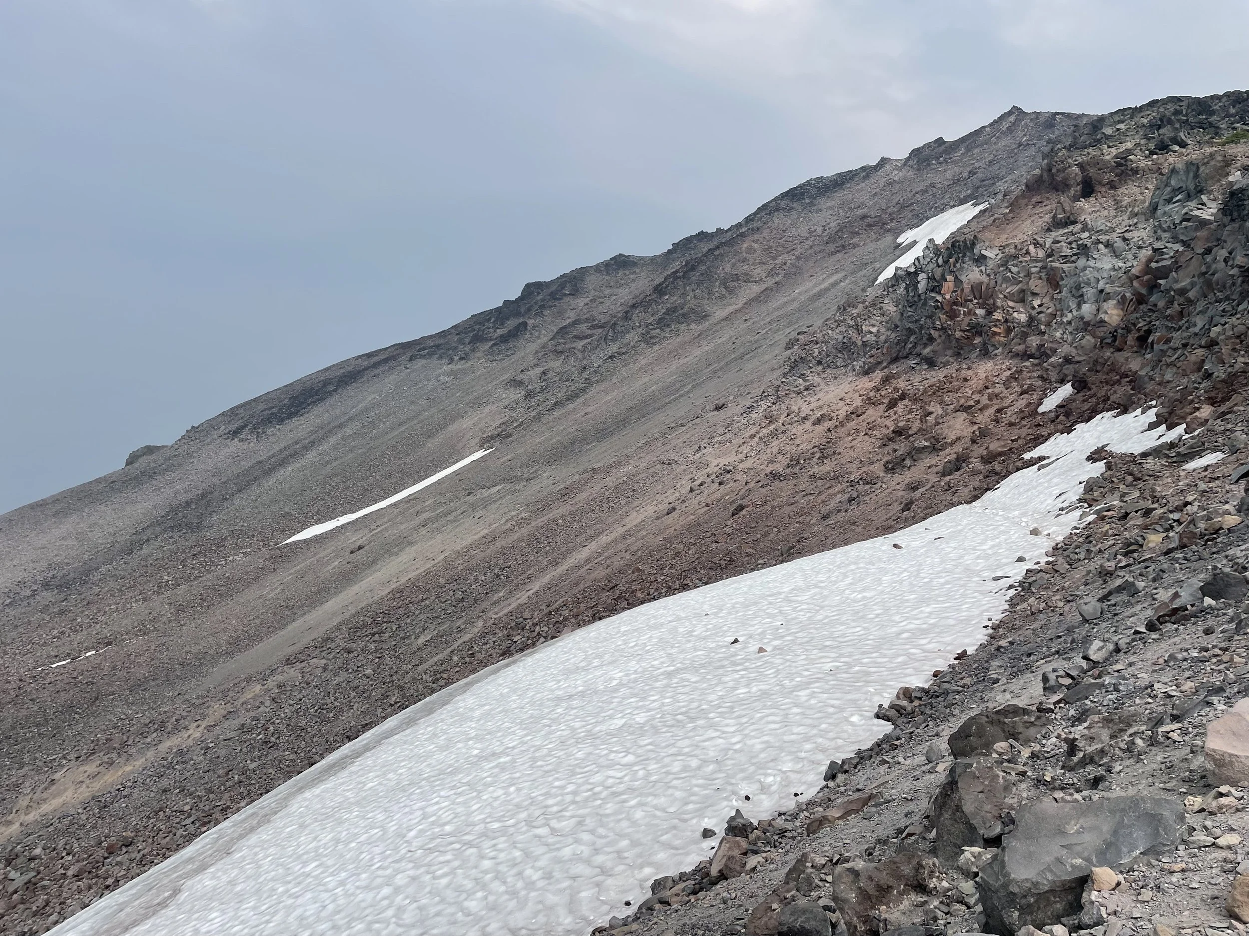 Looking out at the two snow traverses