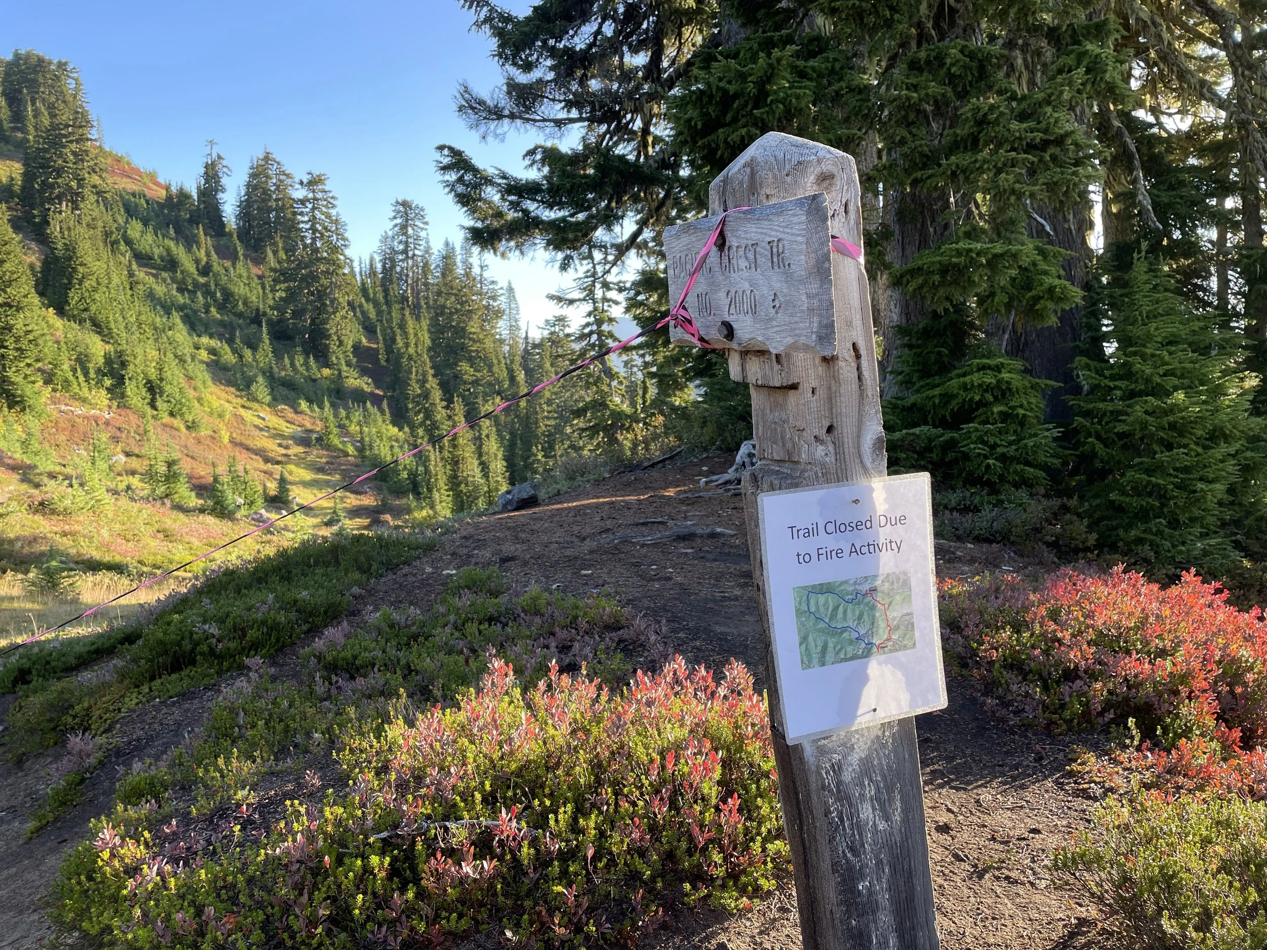 Southern end of the fire closure