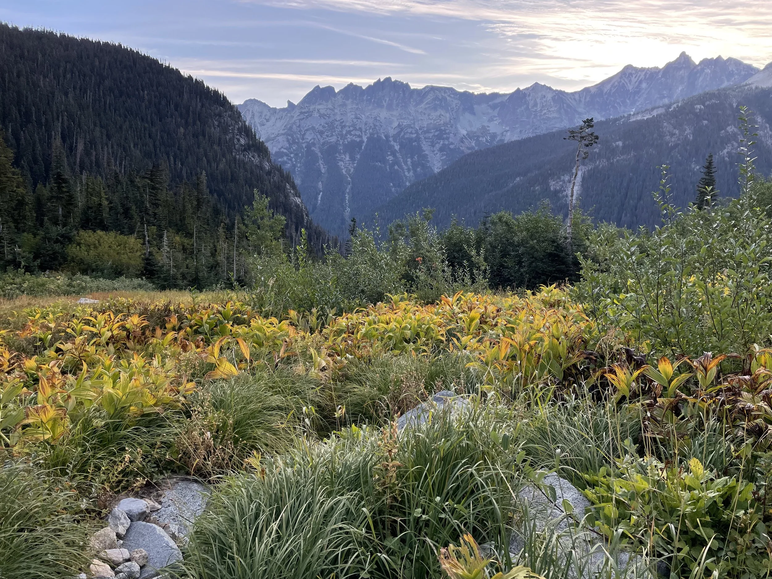 Sunrise over the peaks