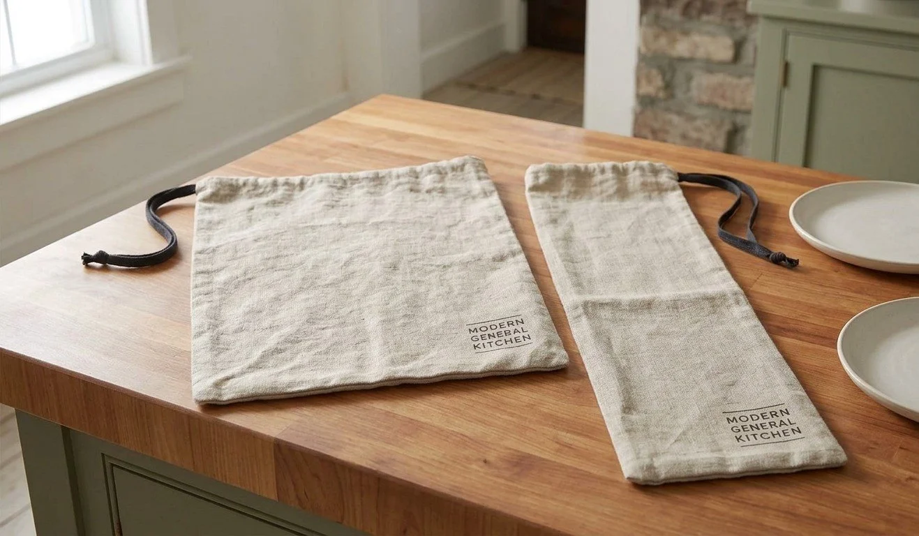LINEN BREAD BAG SET OF 2