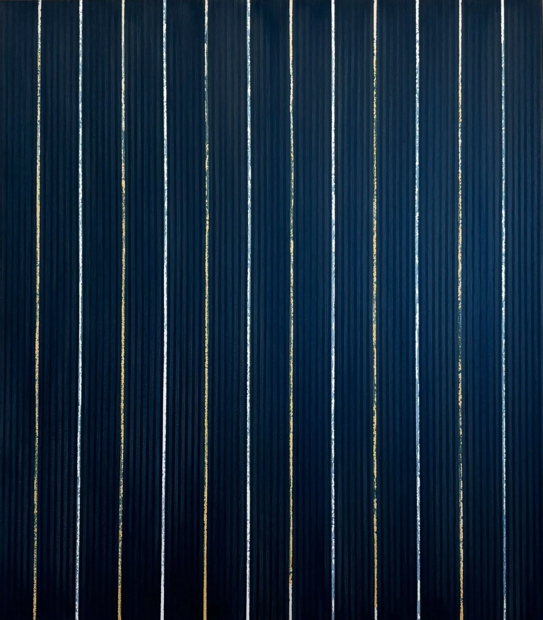 Yellow White Stripe 2025, acrylique sur toile / acrylic on canvas 122 x 107 cm (48 x 42 in.)  $4050. CAD