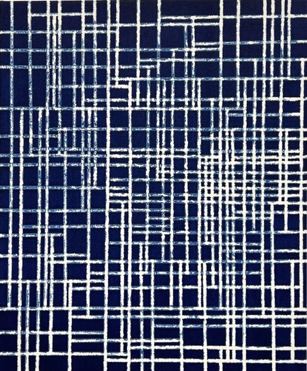 Mondrian so Blue 2023, acrylique sur toile / acrylic on canvas 60.96 x 50.8cm ( 24 x 20 in. )  
                                                                      $1540. CAD