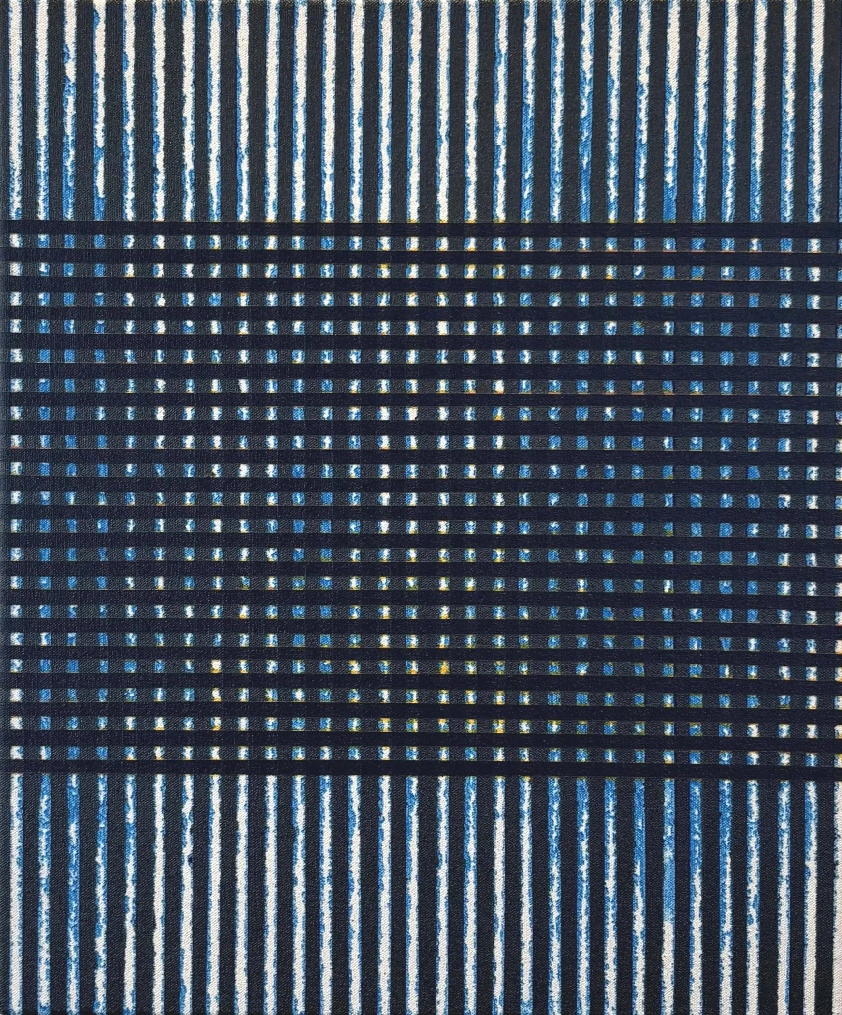 Blue Cross 2024, acrylique sur toile / acrylic on canvas 46 x 38 cm (18 x 15in.) $1155. CAD