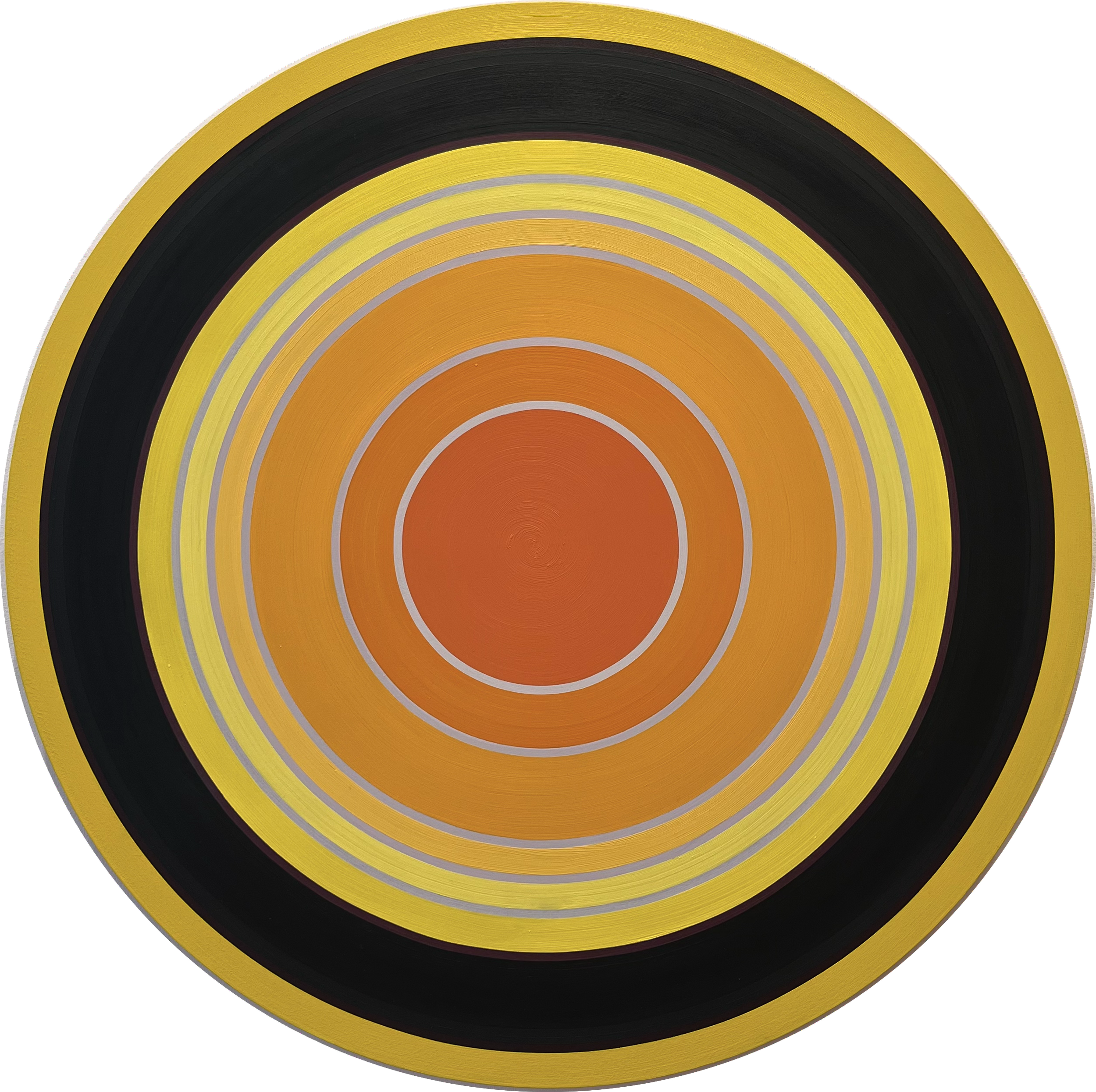 SunBurst 2022, huile sur bois/ oil on birch panel, 76.2 cm (30 in.) $ 1800. CAD