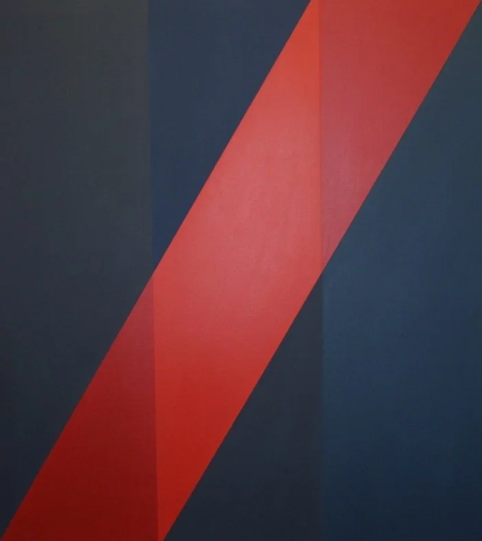 Red Stripe 2014, huile sur toile/ oil on canvas, 152 x 137 cm  ( 60 x 54 in.)