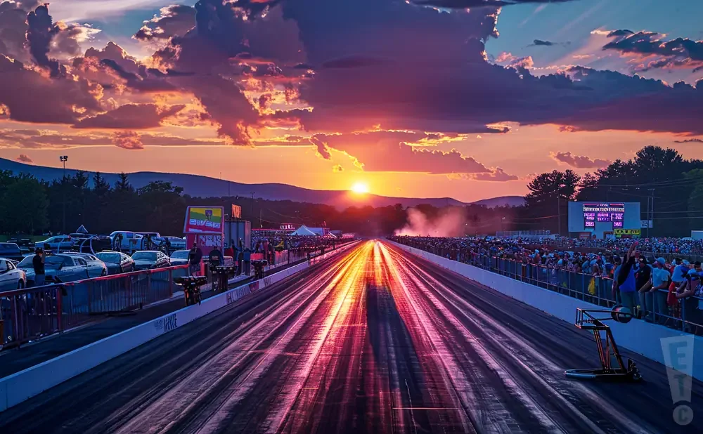 image of the new england dragway in epping NH, a location that Taylor Tree Service has worked.