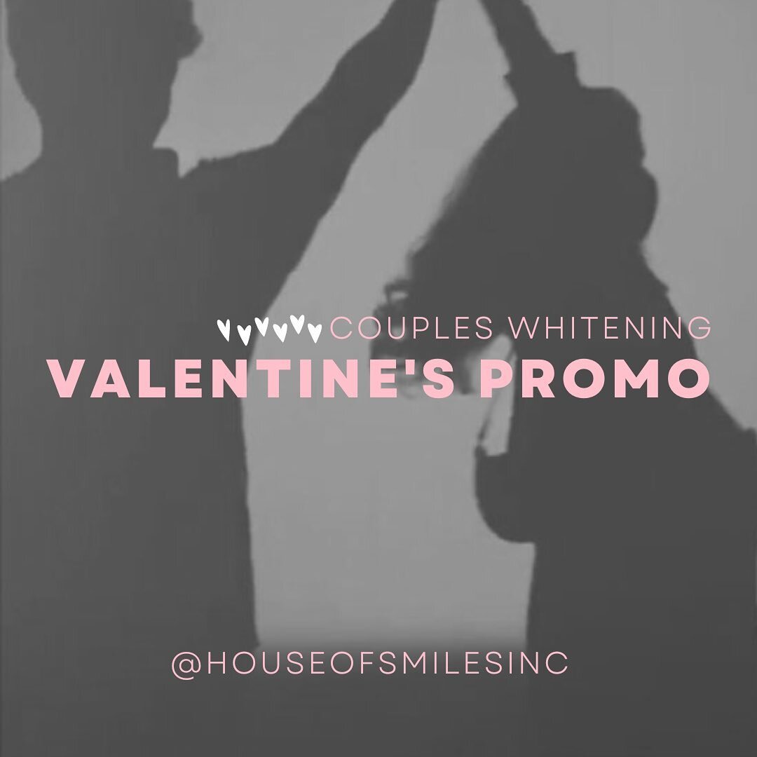 WHOS READY FOR A VALENTINES DAY PROMO? 

We love y&rsquo;all so much, we&rsquo;ve created a lovely promo to save you money and make you smile brighter 🤍

From now until February 28, book a couples session for $300 ($150 each!) 

Bring your significa