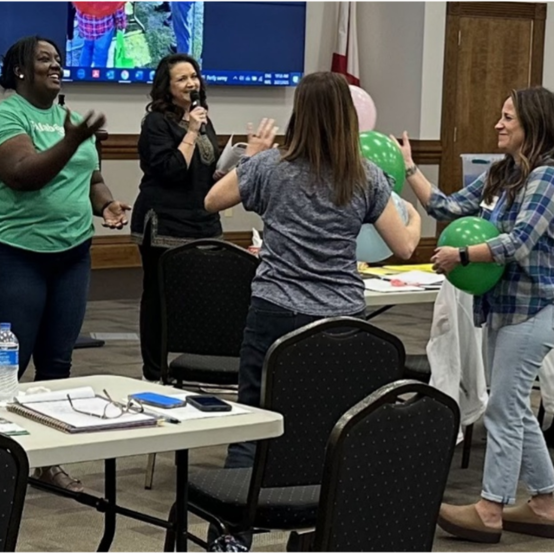 Alabama Extension Educators participating in a mental health activity.