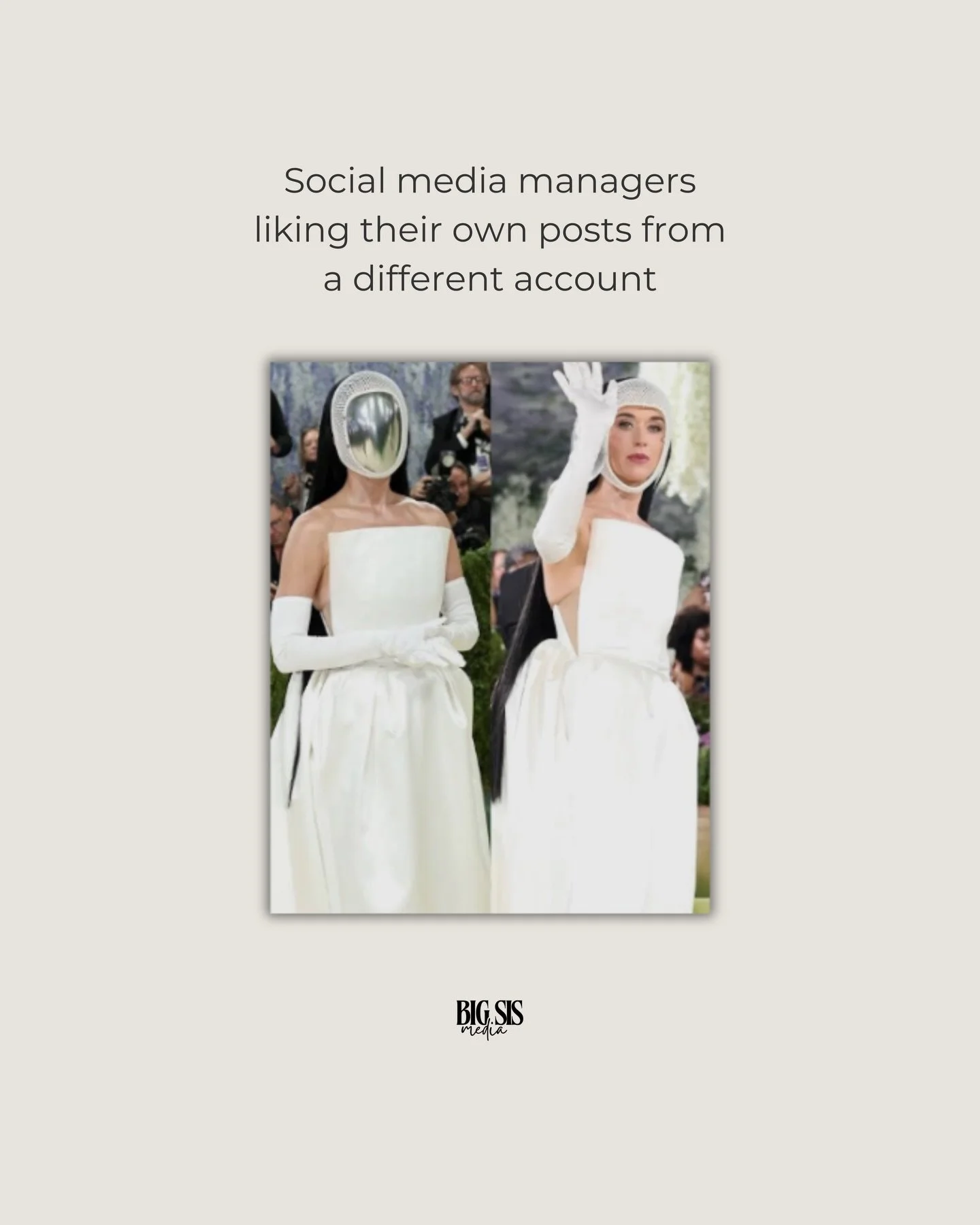 It&rsquo;s chic, alright? 💅

#socialmediamanagement #metgalameme