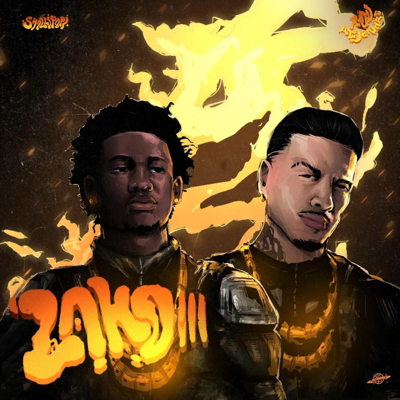 Shallipopi featuring Rauw Alejandro “Laho III” single cover art